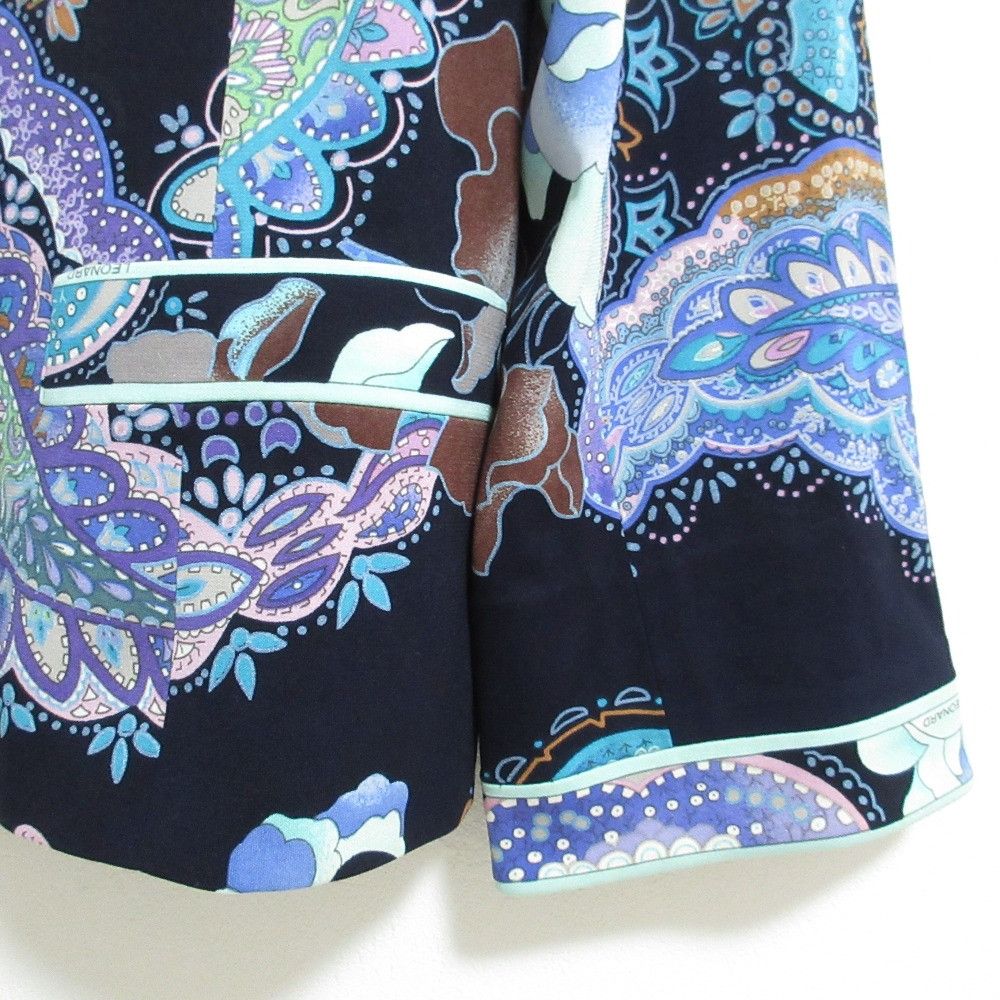 Other Leonard Leonard Fashion CanCan Stretch Flower Paisley Print Jacket Textile Outerwear DUTY FREE for USA Size ONE SIZE - 4 Thumbnail