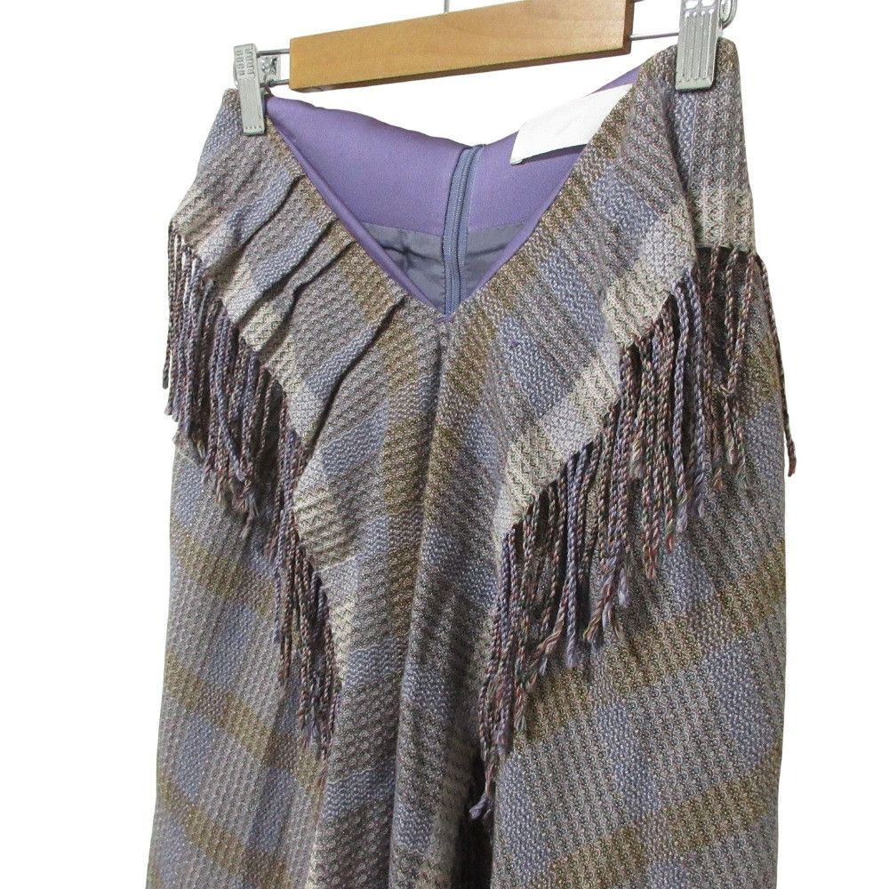 Other Mame Kurogouchi Mame Kurogouchi Long Fringe Check Skirt Textile Skirts MM17AW-SK047 DUTY FREE for USA Size ONE SIZE - 4 Thumbnail
