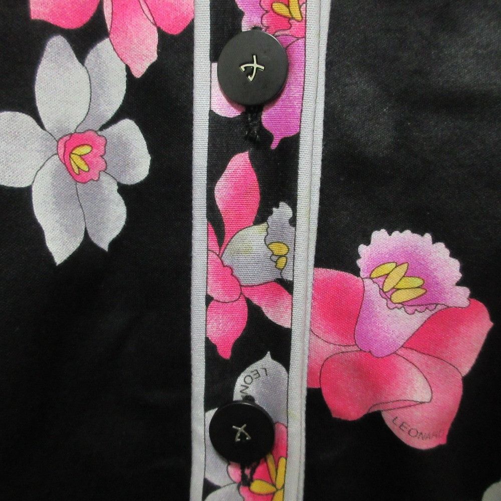 Other Leonard LEONARD FASHION Flower Print Cotton Collarless Jacket Textile Outerwear DUTY FREE for USA Size ONE SIZE - 7 Thumbnail