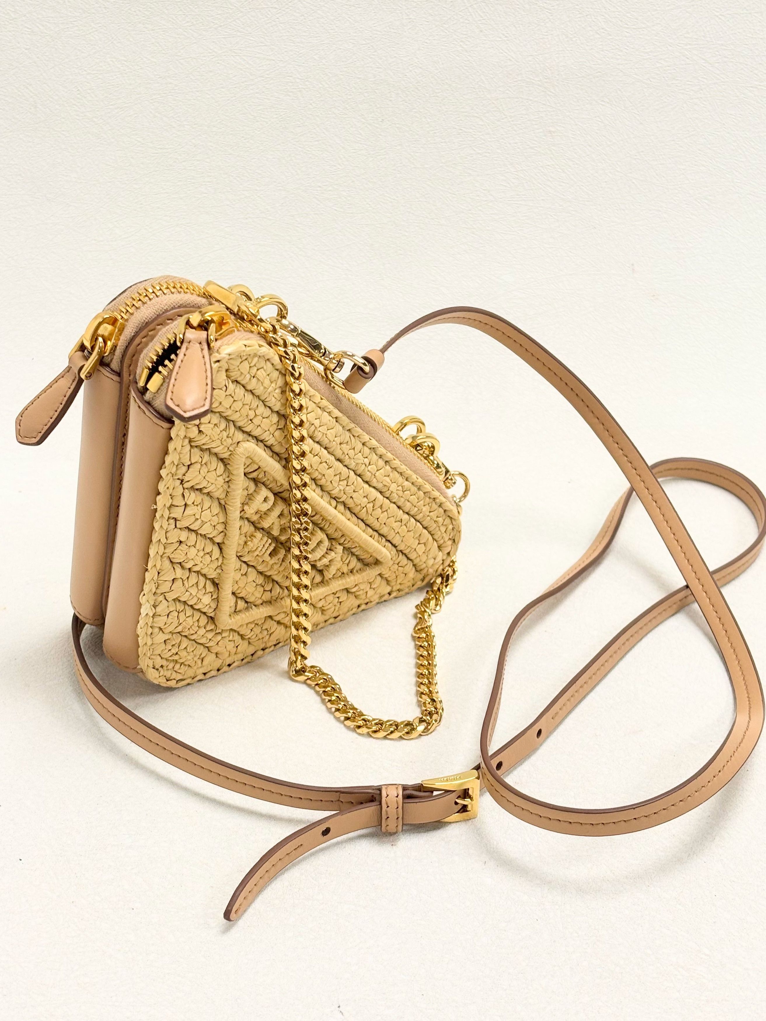 Prada Sac Triangle Raffia Size ONE SIZE - 7 Thumbnail