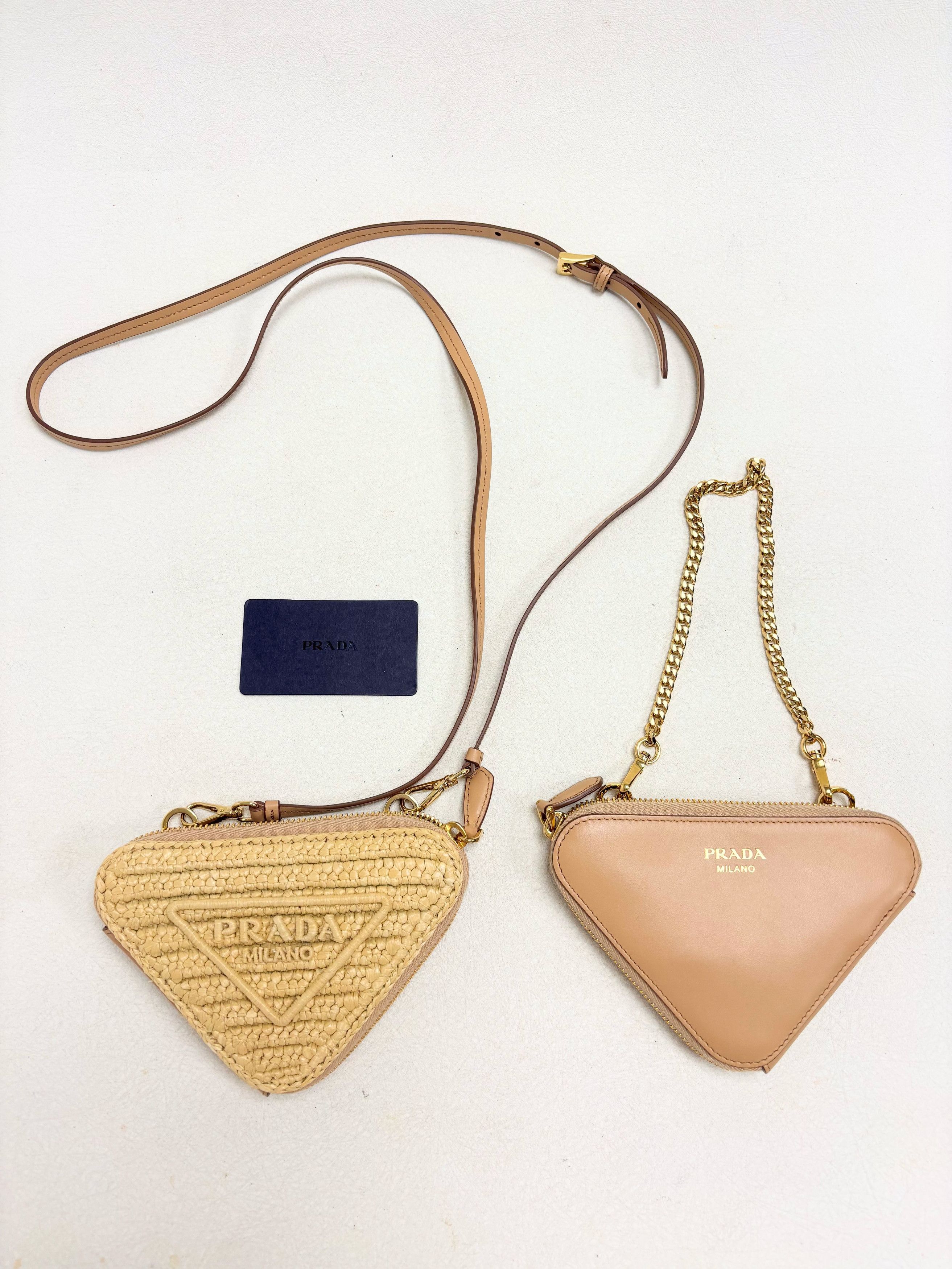 Prada Sac Triangle Raffia Size ONE SIZE - 11 Thumbnail