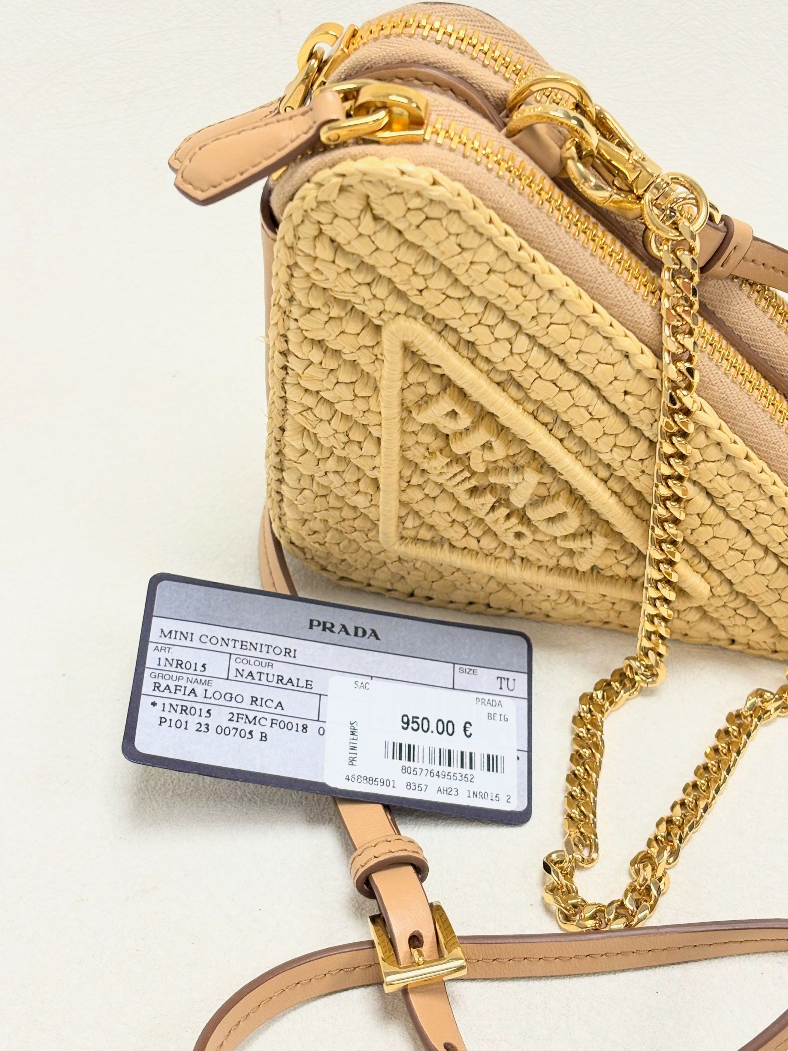 Prada Sac Triangle Raffia Size ONE SIZE - 15 Thumbnail