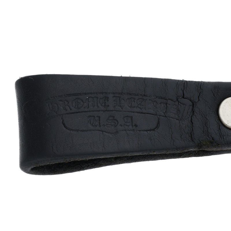 Chrome Hearts Cross Ball Belt Loop Black x Silver