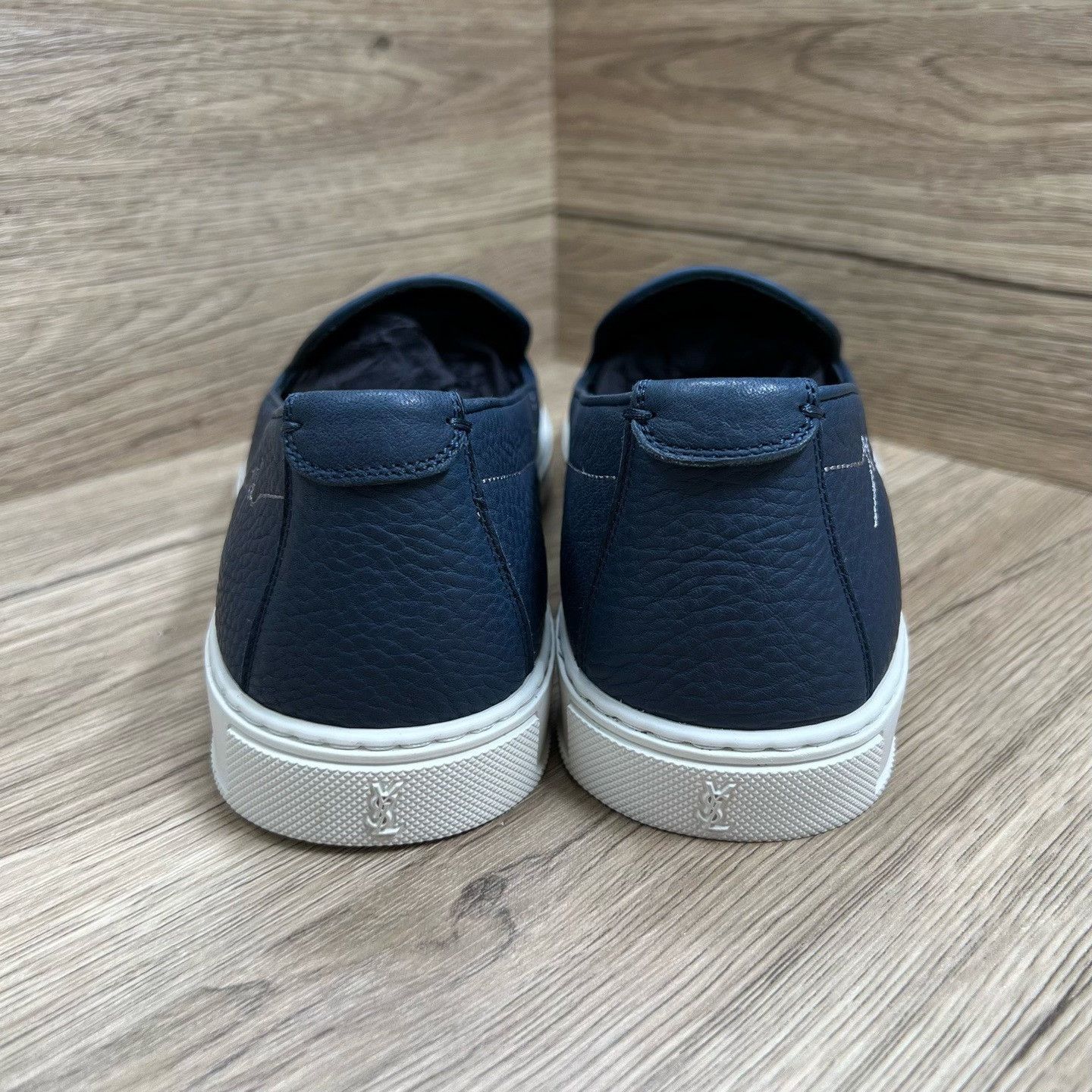 Saint Laurent Paris Saint Laurent Paris Embroidered Blue Lowtop Sneakers 6 Men Size US 6 / EU 39 - 4 Thumbnail