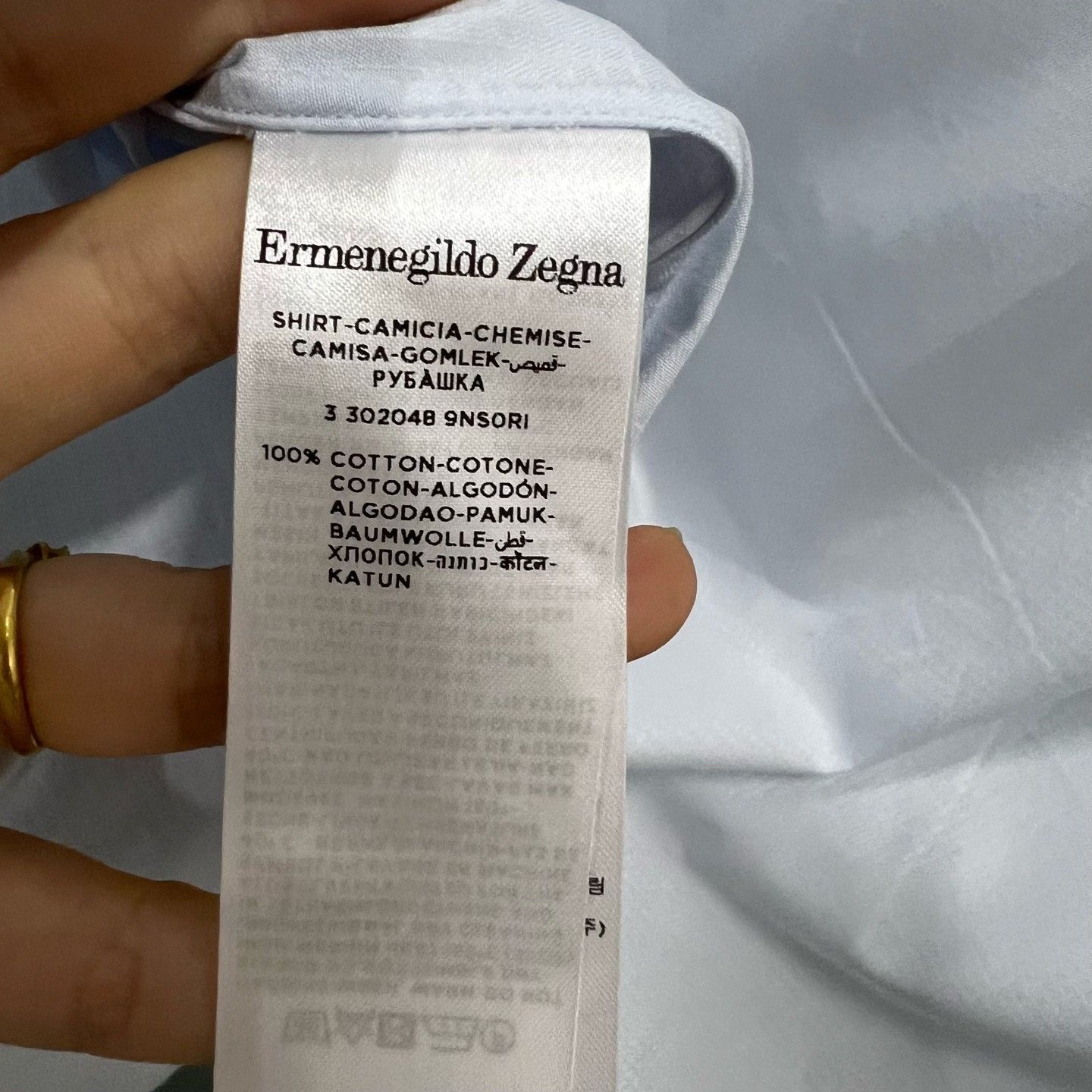 Ermenegildo Zegna Ermenegildo Zegna Plaid Blue Shirt s Men Size US S / EU 44-46 / 1 - 4 Thumbnail
