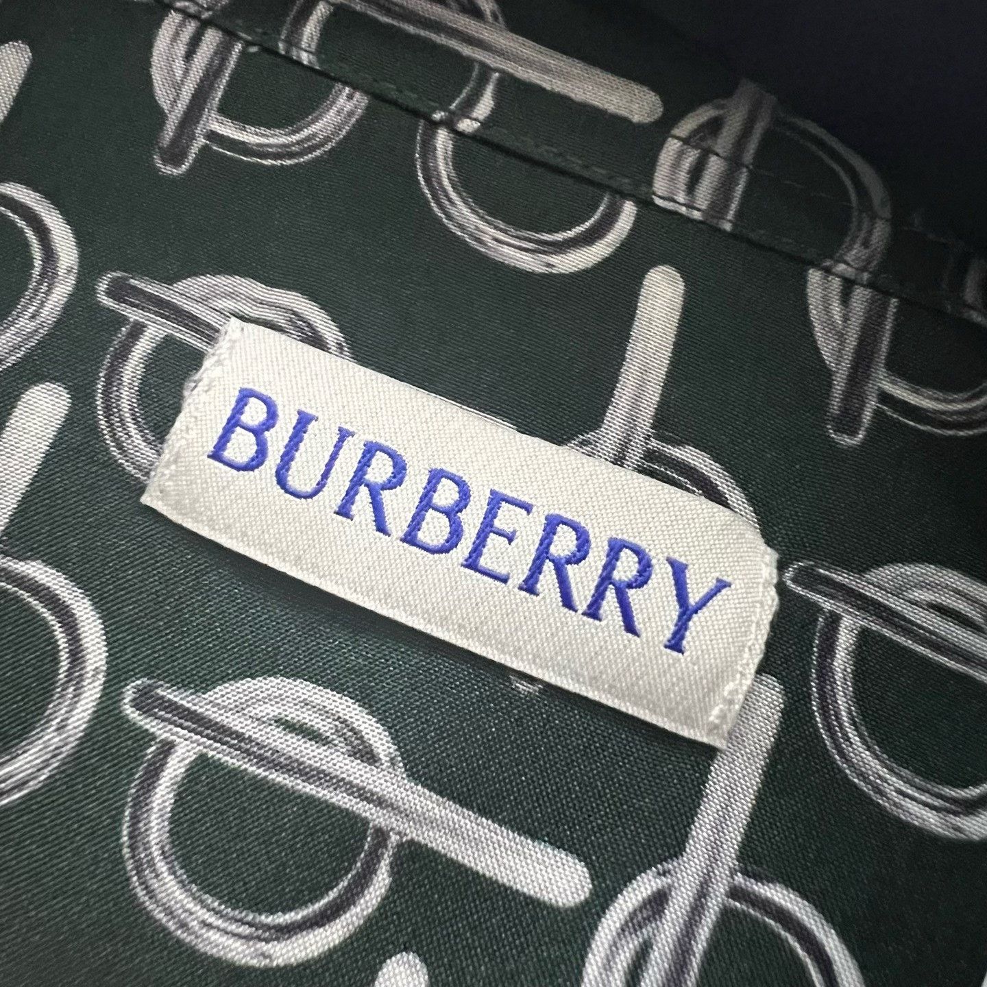 Burberry Burberry Printed Graphic Green Shirt m Men Size US M / EU 48-50 / 2 - 4 Thumbnail