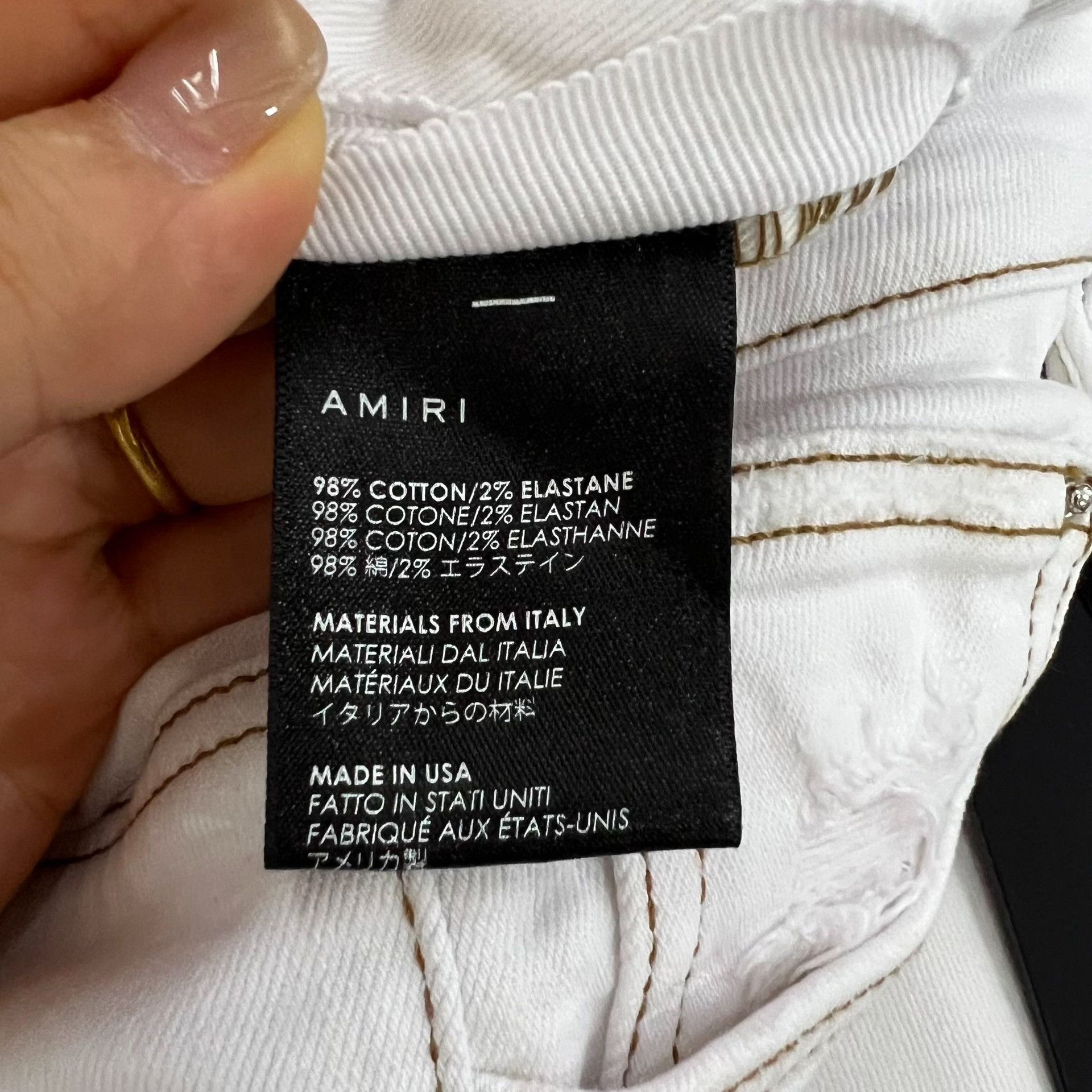 Amiri Amiri Distressed Slim White Casual Pants 30 Men Size US 30 / EU 46 - 4 Thumbnail
