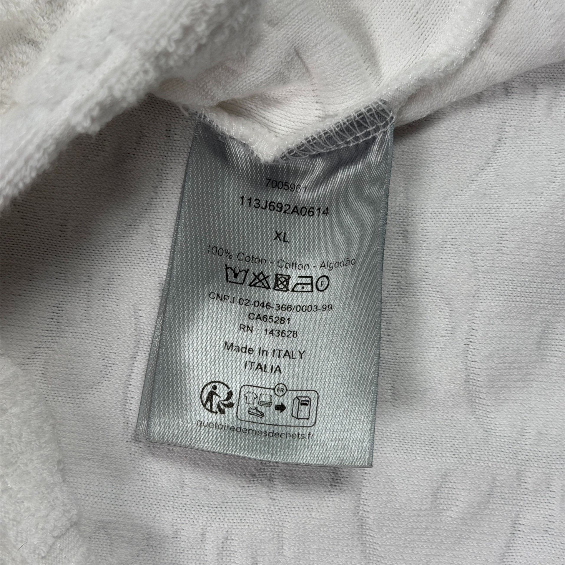 Dior Dior Oblique Terry Cotton T-Shirt XL Size US XL / EU 56 / 4 - 7 Thumbnail