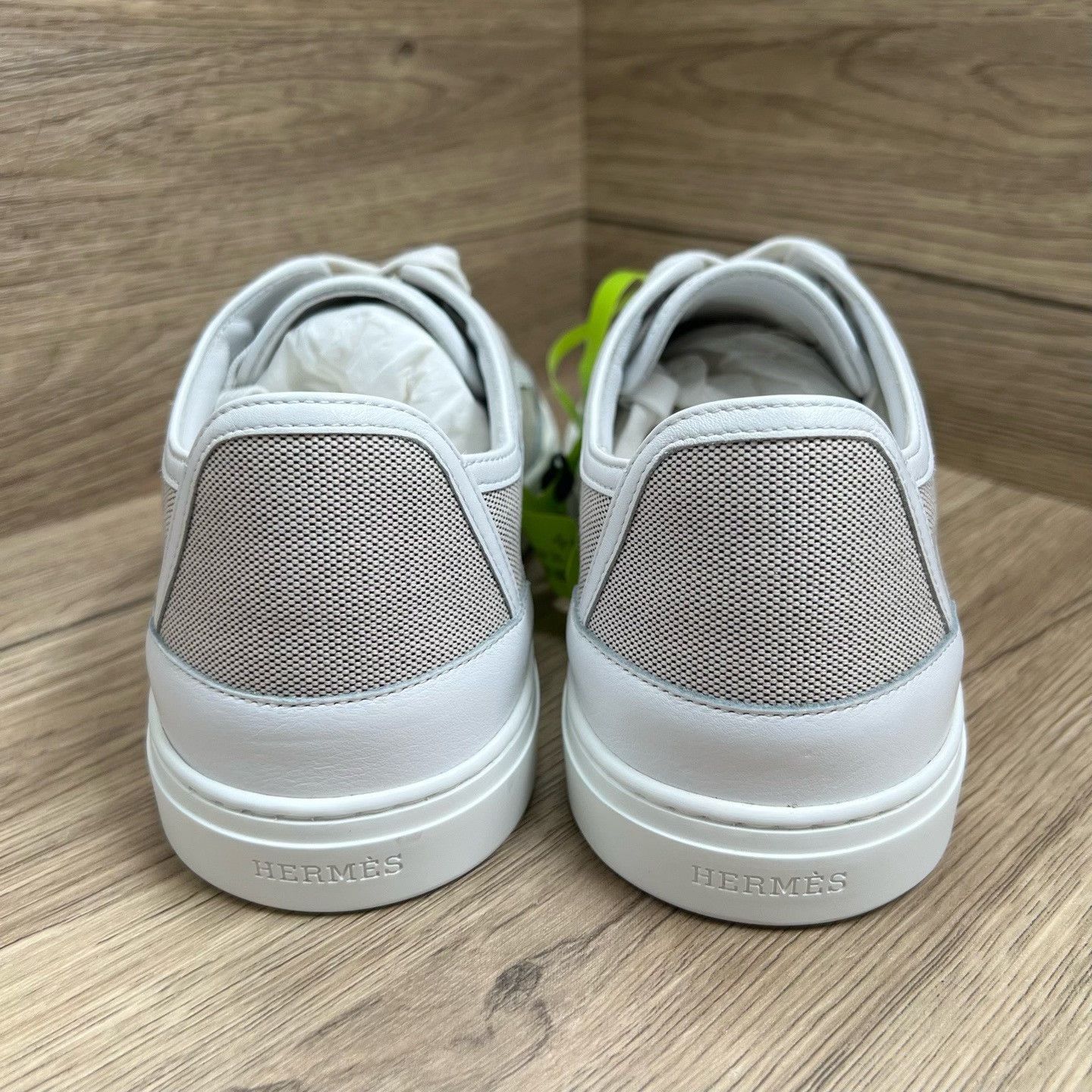 Hermes Hermes Canvas White Lowtop Sneakers 7 Men Size US 7 / EU 40 - 4 Thumbnail
