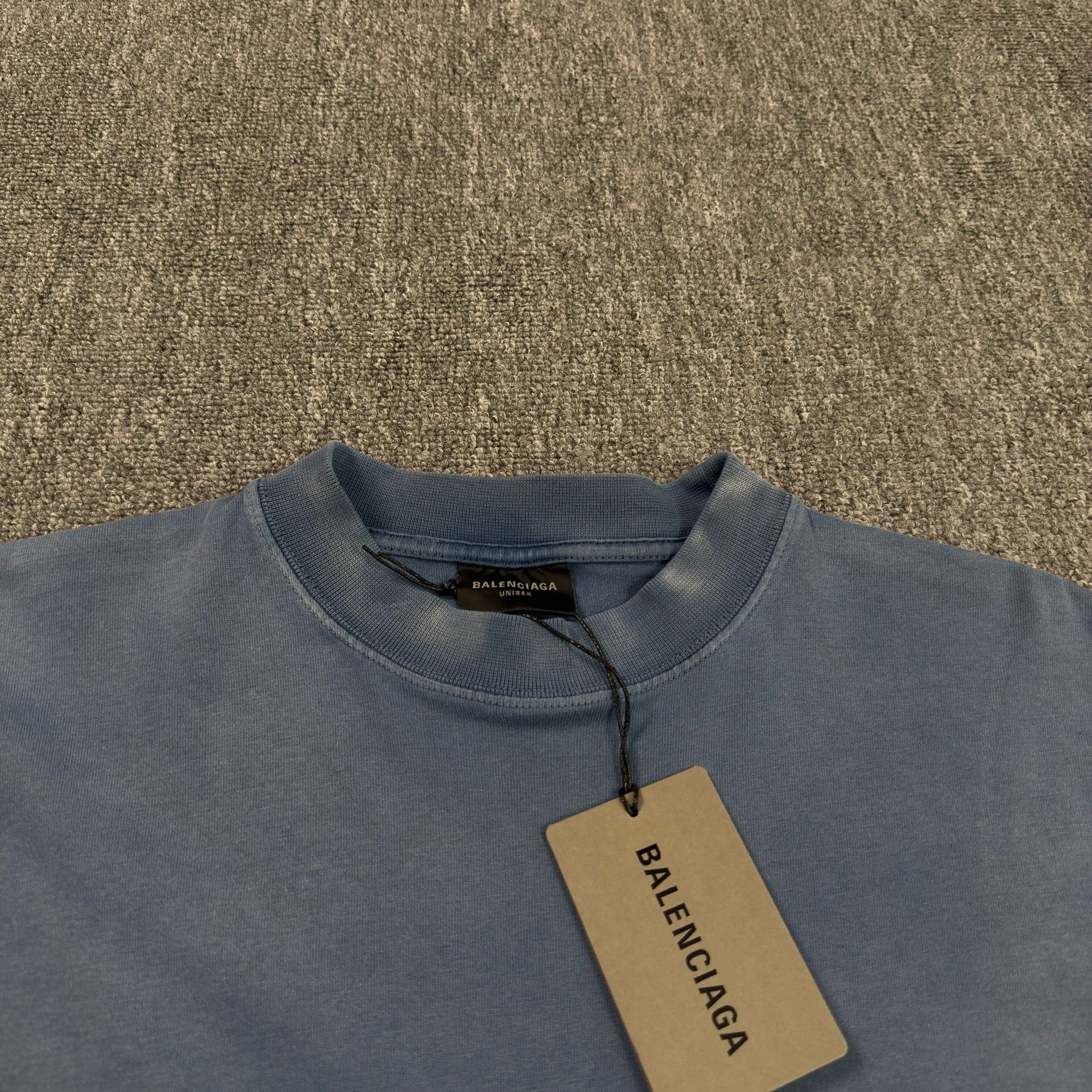 Balenciaga Balenciaga Overlapping Logo Blue T-Shirt Size 1 Size US S / EU 44-46 / 1 - 4 Thumbnail