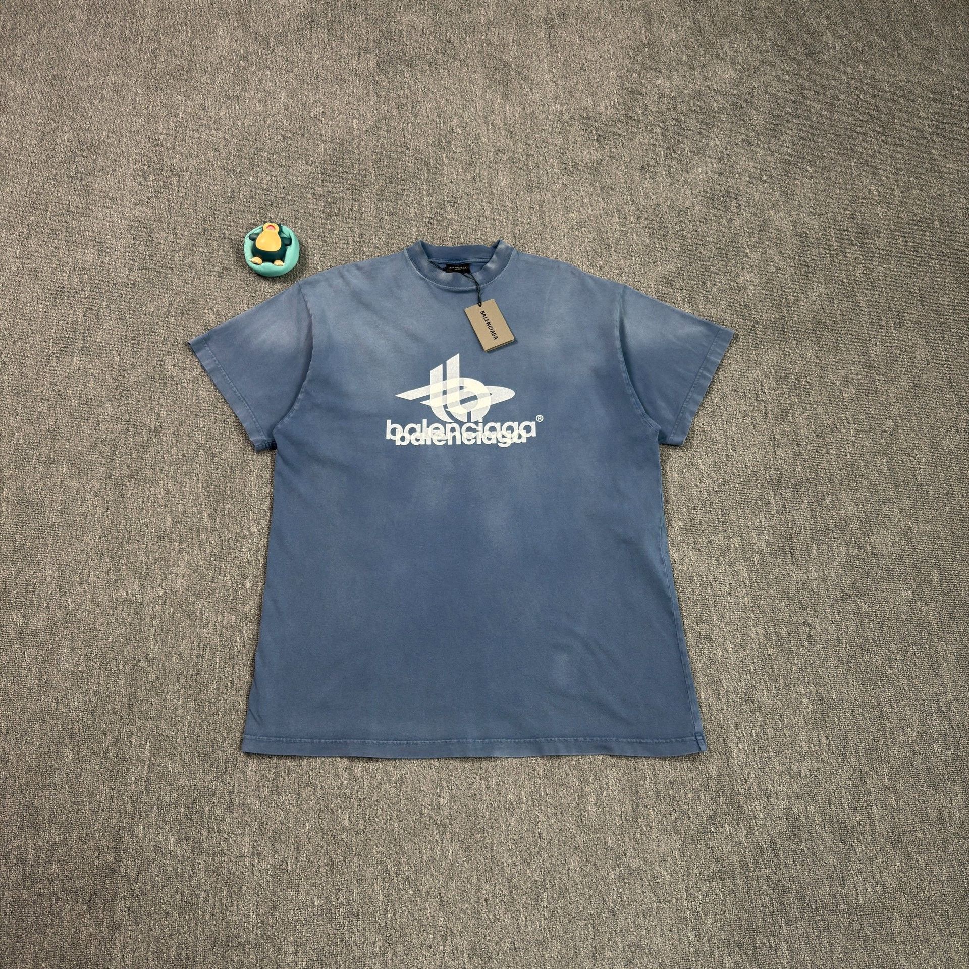 Balenciaga Balenciaga Overlapping Logo Blue T-Shirt Size 1 Size US S / EU 44-46 / 1 - 2 Thumbnail