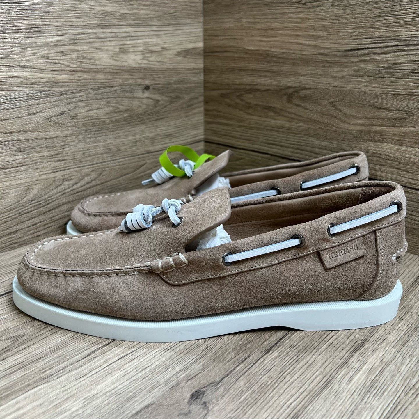 Hermes Hermes White Slip Ons 7 Men Size US 7 / EU 40 - 4 Thumbnail