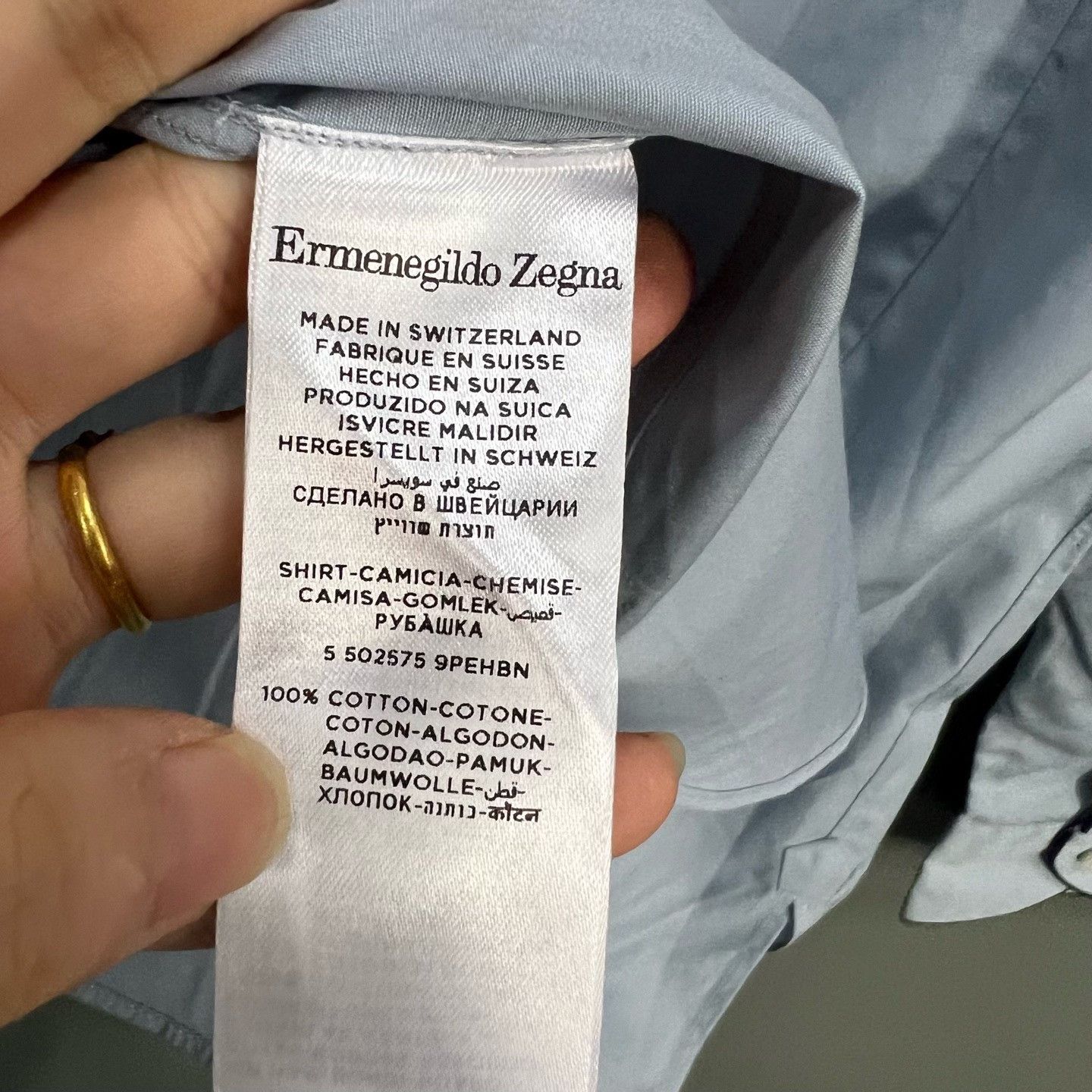 Ermenegildo Zegna Ermenegildo Zegna Blue Shirt xxs Men Size US XXS / EU 40 - 3 Thumbnail