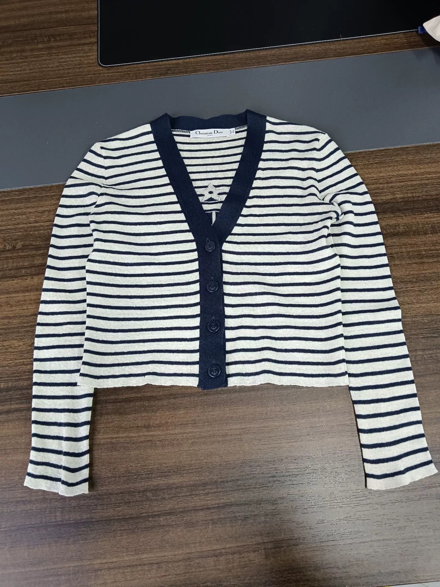 Dior Dior Striped Star Logo Knit Cardigan FR 34 Size XS / US 0-2 / IT 36-38 - 2 Thumbnail