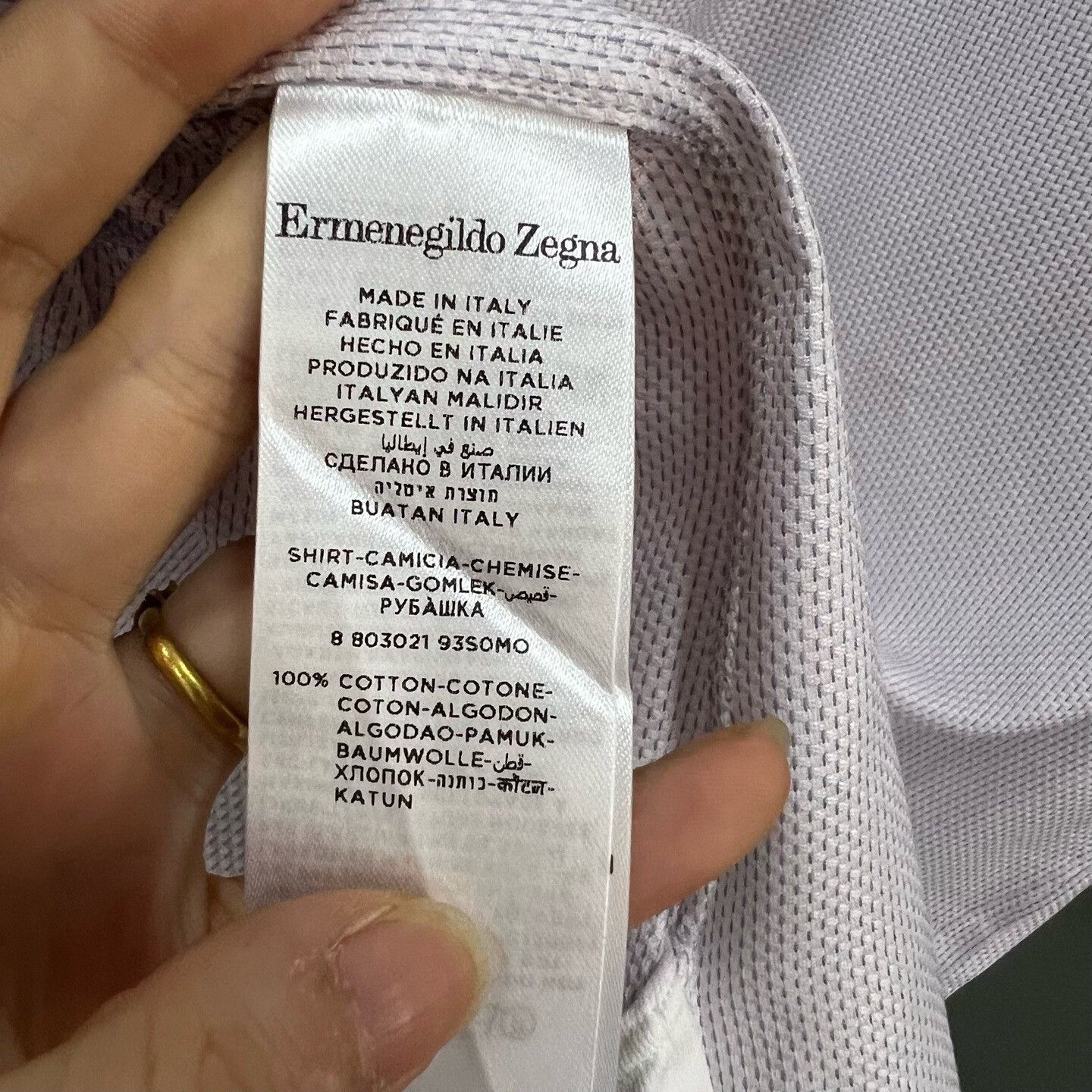 Ermenegildo Zegna Ermenegildo Zegna Pink Shirt s Men Size US S / EU 44-46 / 1 - 4 Thumbnail