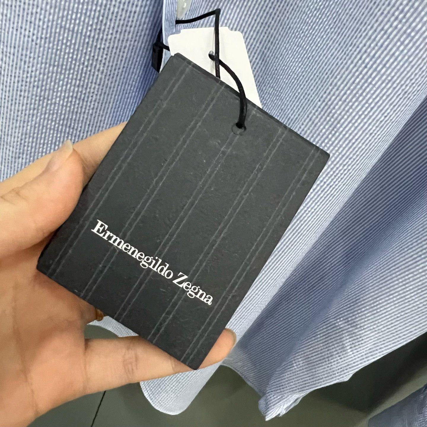 Ermenegildo Zegna Ermenegildo Zegna Striped Blue Shirt s Men Size US S / EU 44-46 / 1 - 6 Thumbnail