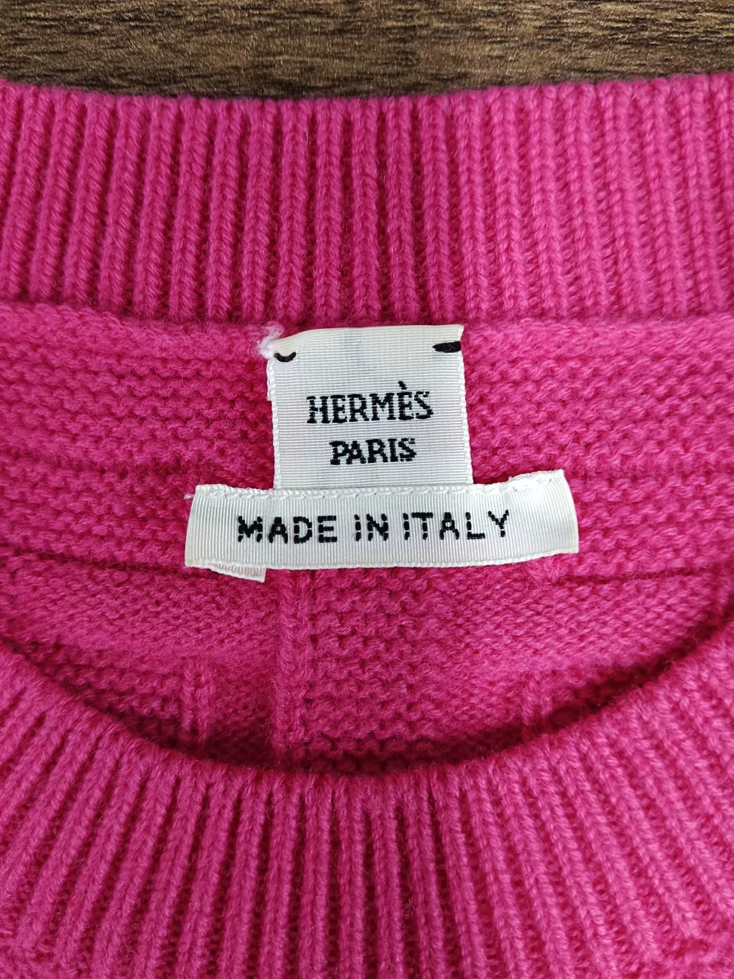 Hermes Hermes Pink Virgin Wool Knit Sweater Size FR 34 Size XS / US 0-2 / IT 36-38 - 3 Thumbnail