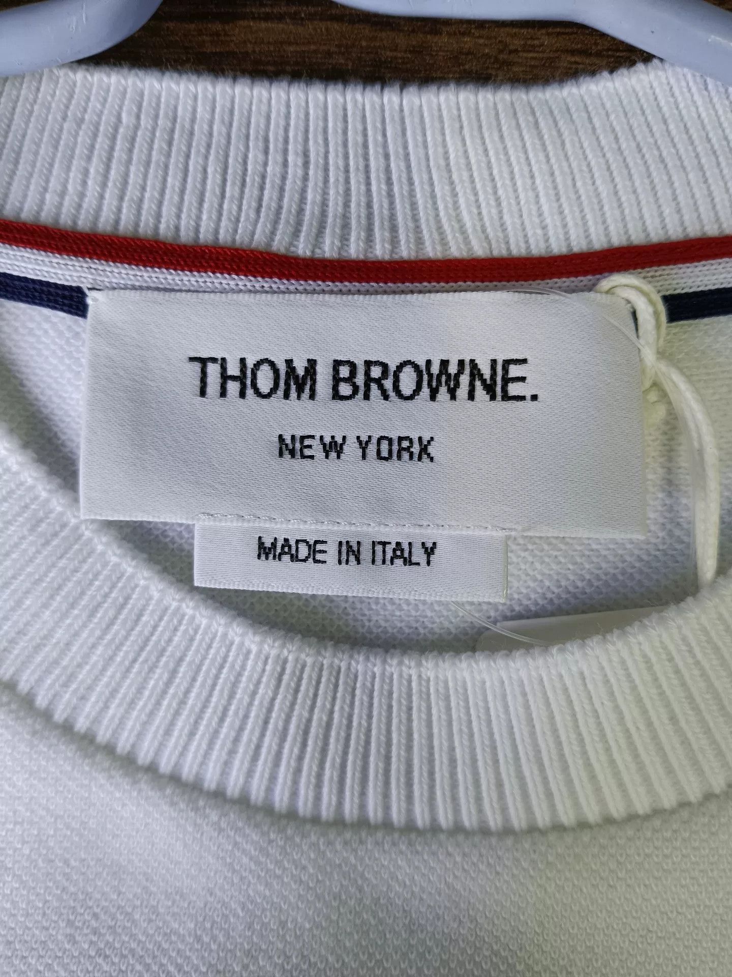 Thom Browne Thom Browne RWB Stripe Pique T-Shirt IT 40 Size S / US 4 / IT 40 - 4 Thumbnail