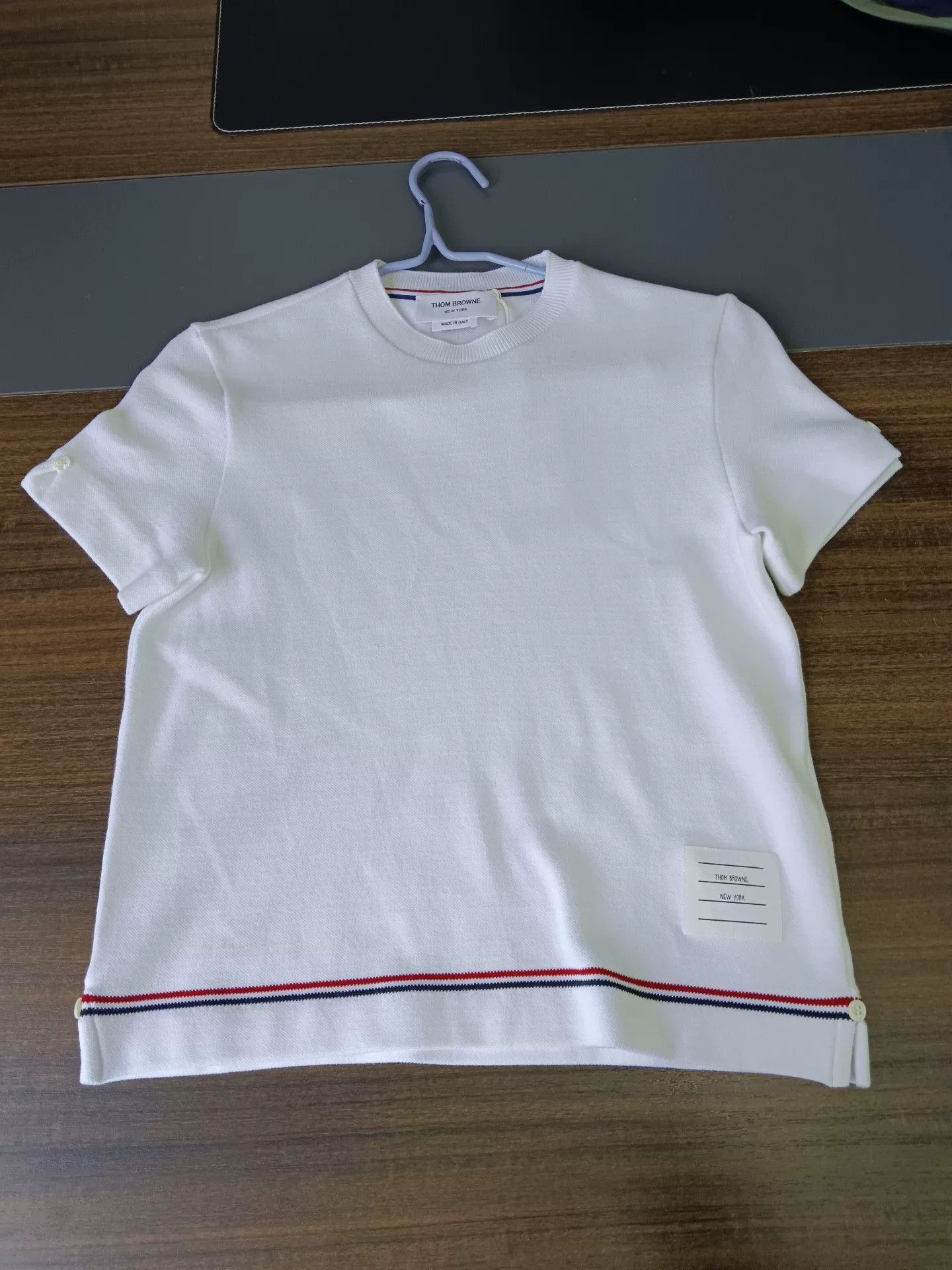 Thom Browne Thom Browne RWB Stripe Pique T-Shirt IT 40 Size S / US 4 / IT 40 - 2 Thumbnail
