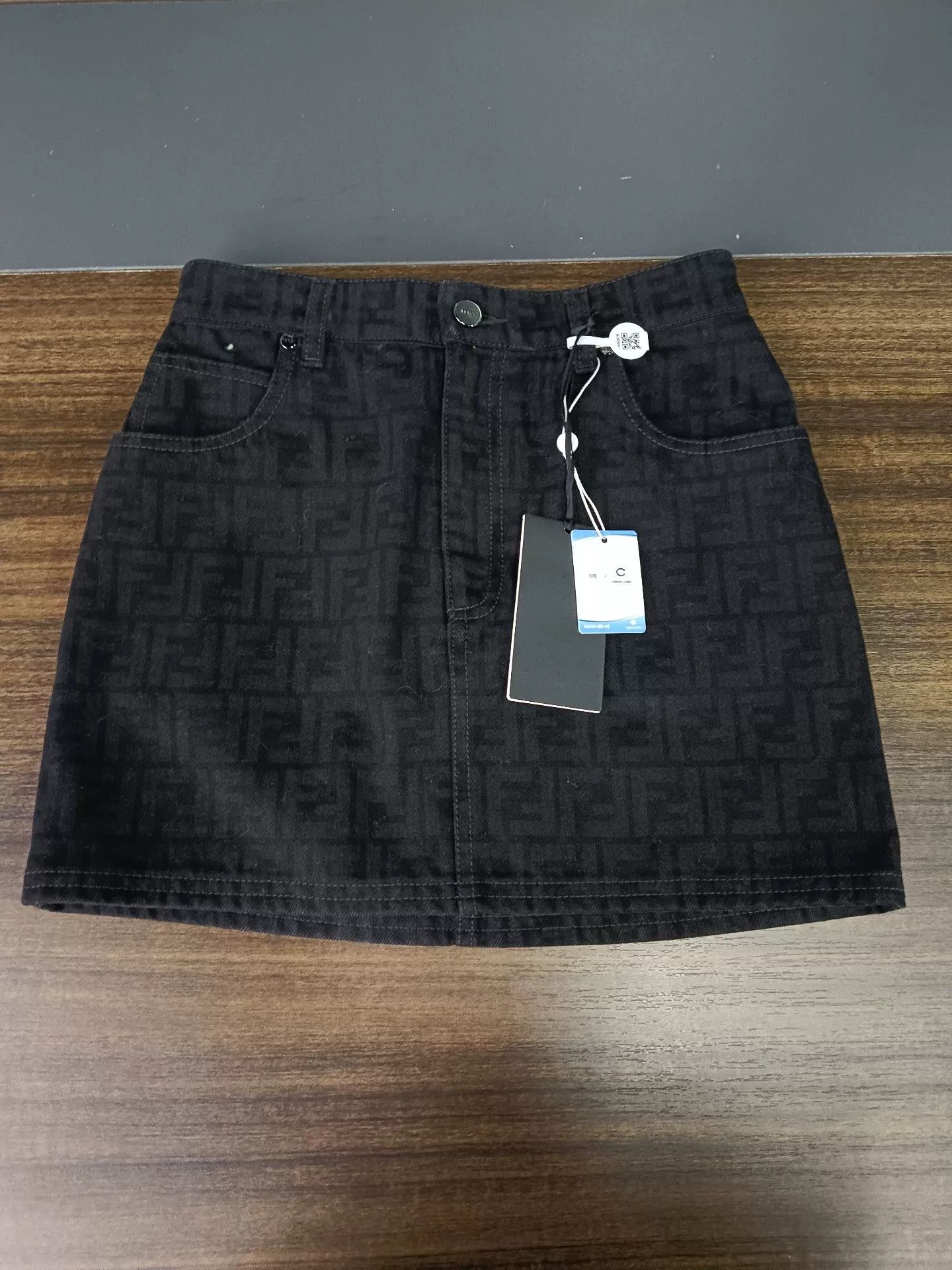 Fendi Fendi Monogram Denim Mini Skirt IT 38 Size 26" / US 2 / IT 38 - 2 Thumbnail