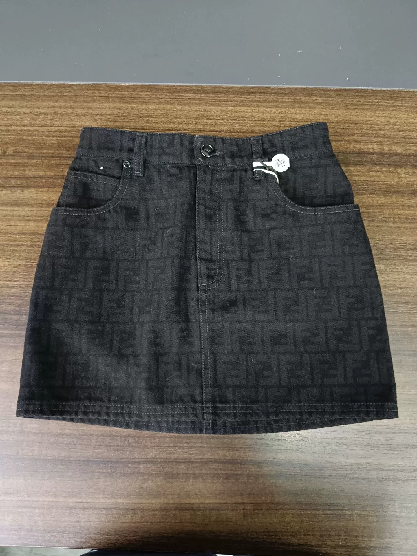 Fendi Fendi Monogram Denim Mini Skirt IT 38 Size 26" / US 2 / IT 38 - 4 Thumbnail