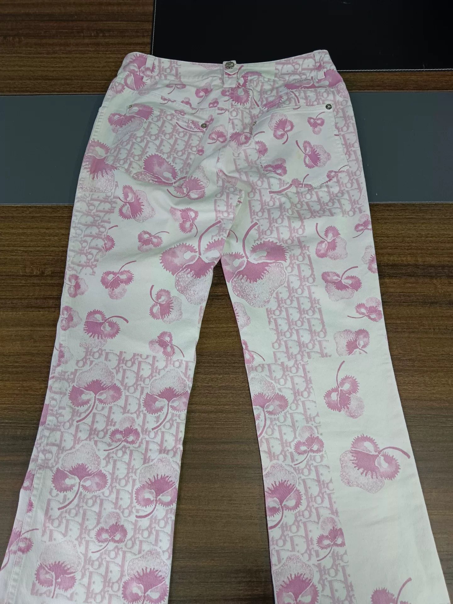 Dior Dior Pink Pansy Oblique Monogram Jeans 34 Size 25" / US 0 / IT 36 - 4 Thumbnail