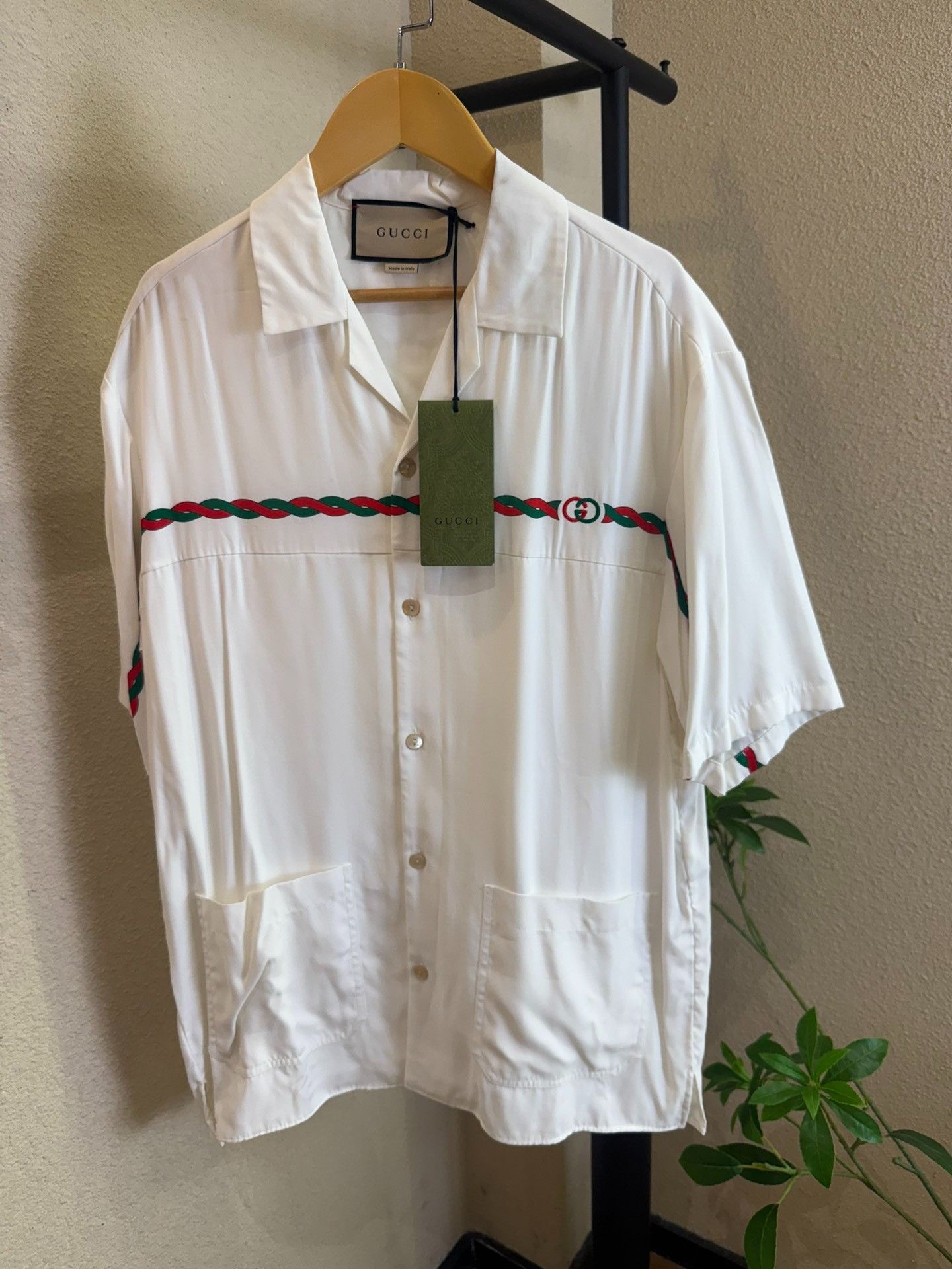 Gucci Gucci Web Stripe GG Short Sleeve Shirt 44 Size US S / EU 44-46 / 1 - 2 Thumbnail