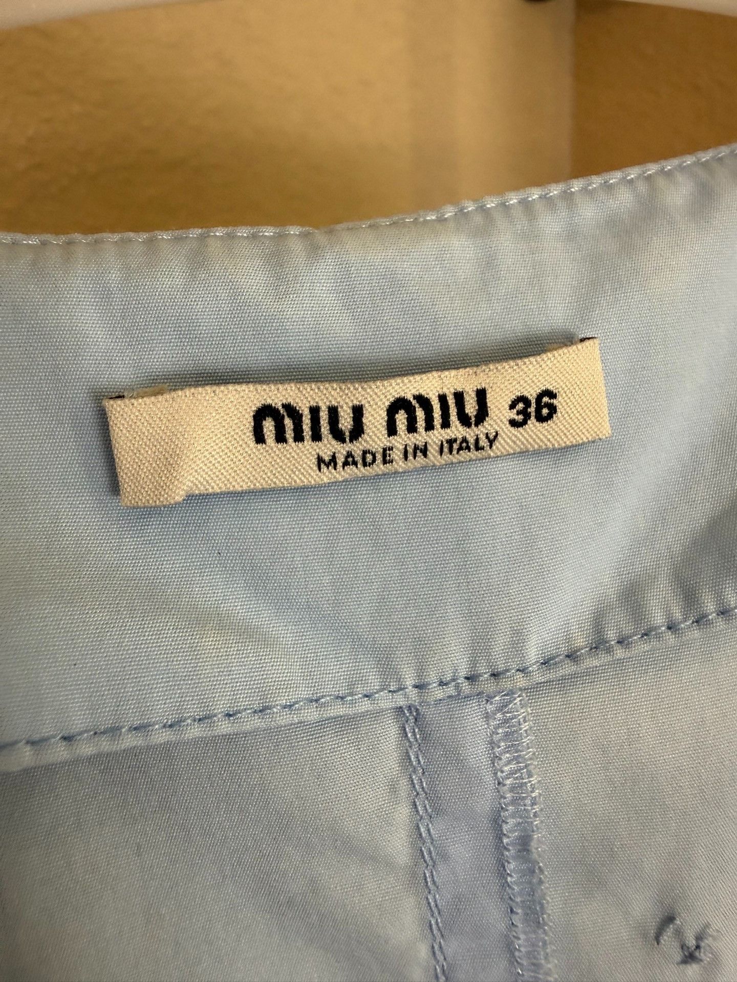 Miu Miu Miu Miu Crystal Embellished Cotton Dress 36 Size XS / US 0-2 / IT 36-38 - 4 Thumbnail