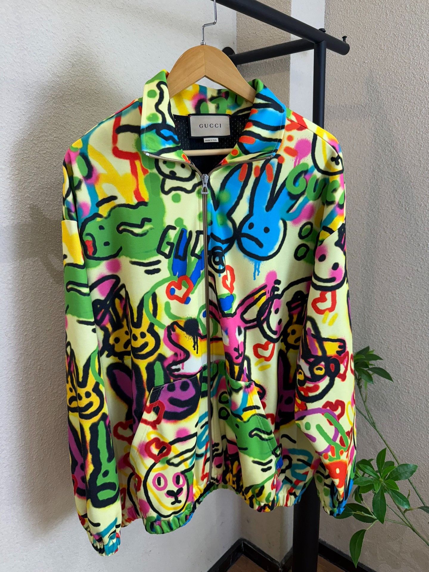 Gucci Gucci Rabbit Graffiti Dans Le Vert Jacket XL Size US XL / EU 56 / 4 - 2 Thumbnail