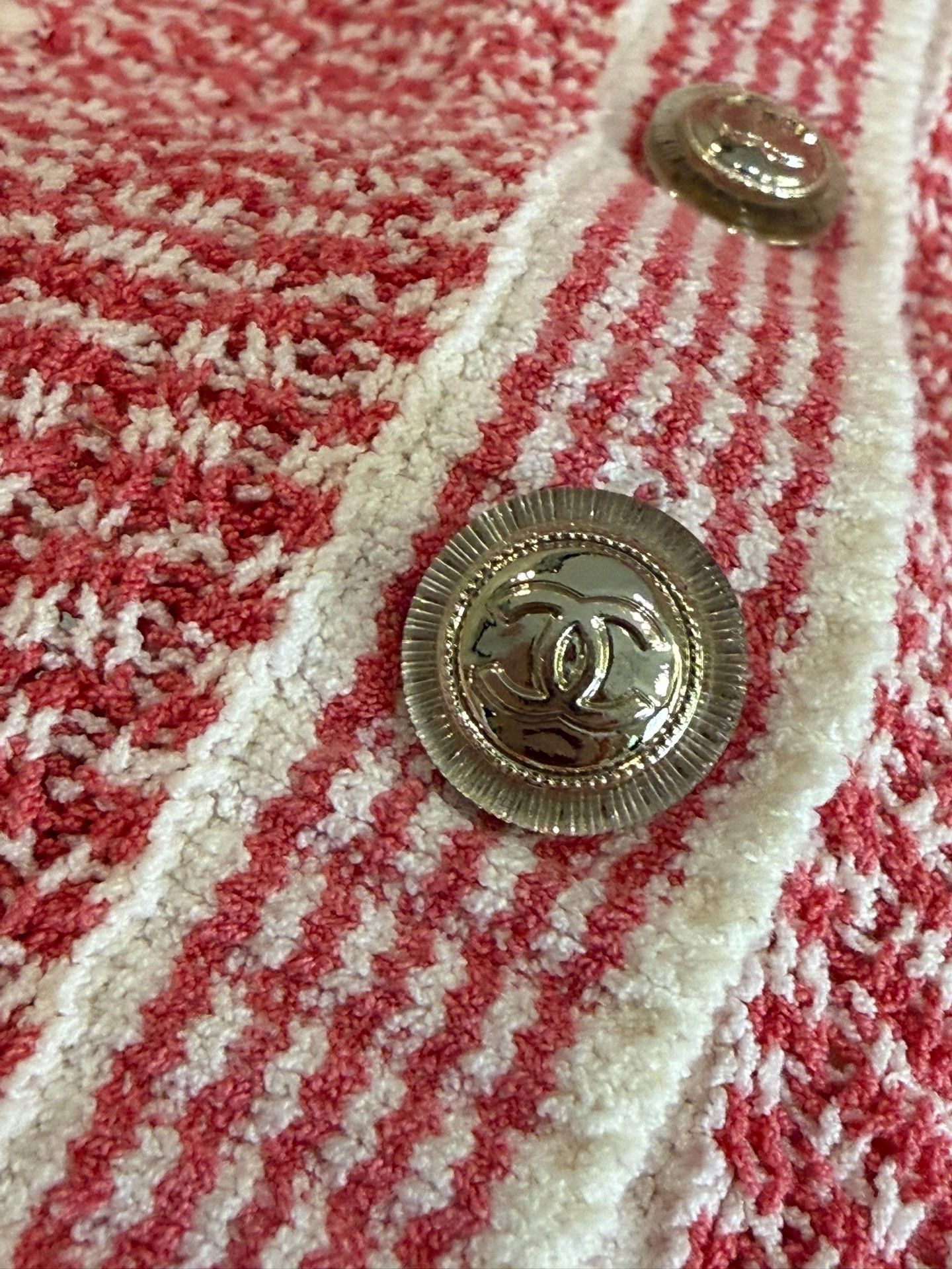 Chanel Chanel Striped Knit CC Button Cardigan Size 36 Size XS / US 0-2 / IT 36-38 - 4 Thumbnail