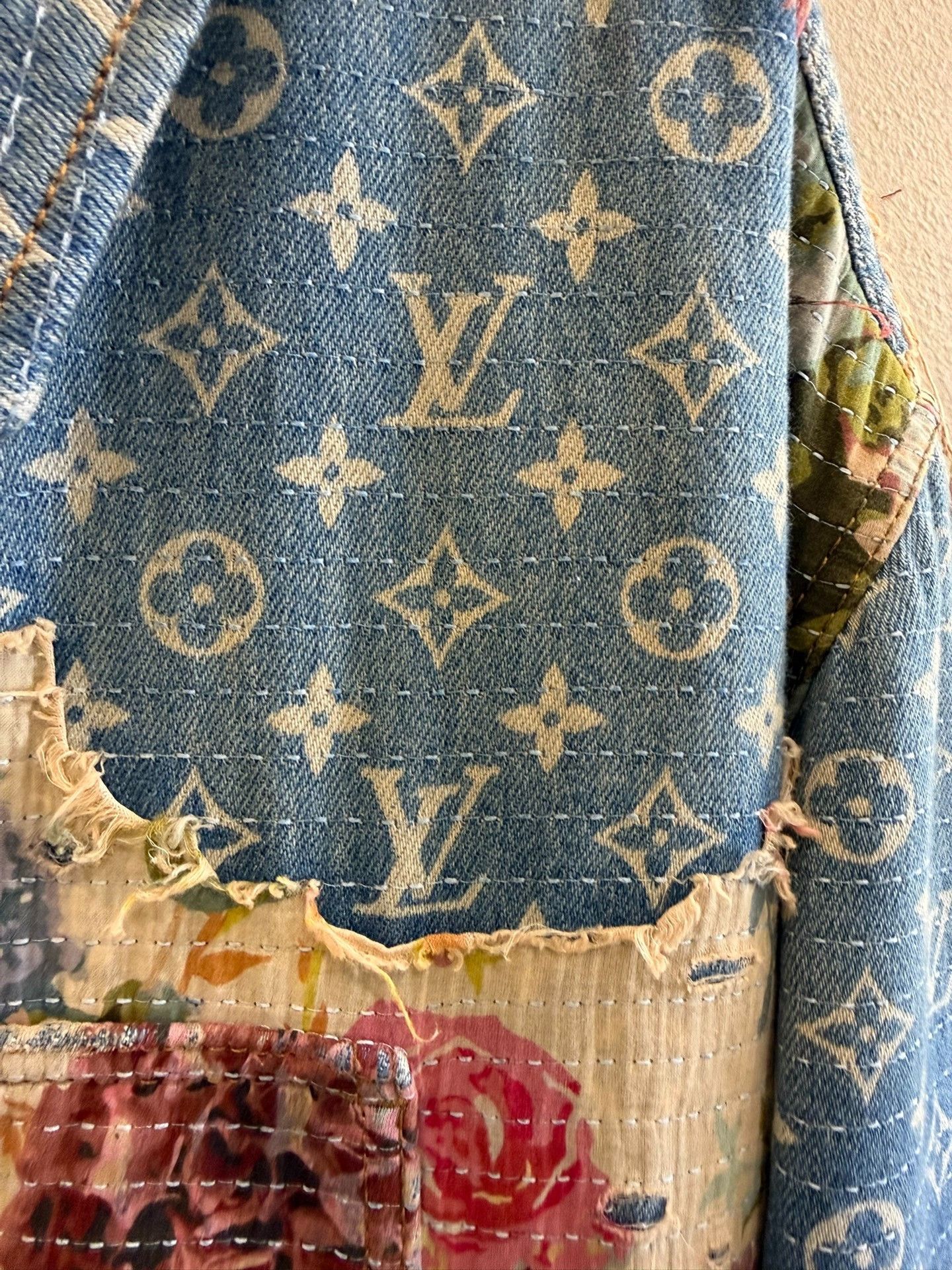 Louis Vuitton Louis Vuitton Monogram Patchwork Denim Jacket 54 Size US L / EU 52-54 / 3 - 4 Thumbnail