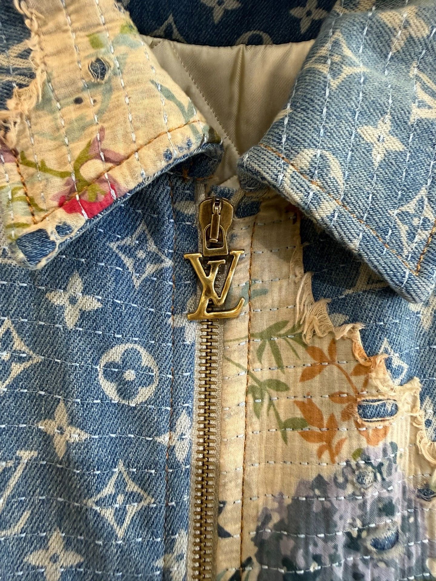 Louis Vuitton Louis Vuitton Monogram Patchwork Denim Jacket 54 Size US L / EU 52-54 / 3 - 5 Thumbnail