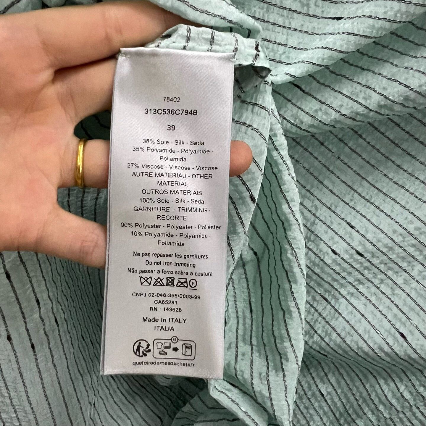 Dior Dior Striped Green Shirt xxs Men Size US XXS / EU 40 - 3 Thumbnail