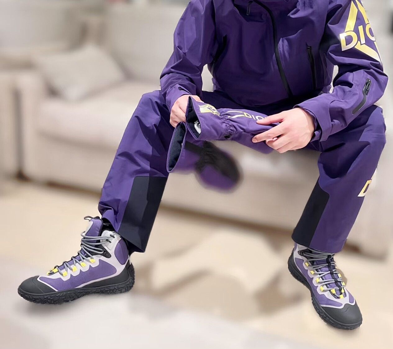 Dior Dior Hiking Purple Lowtop Sneakers 7 Men Size US 7 / EU 40 - 2 Thumbnail