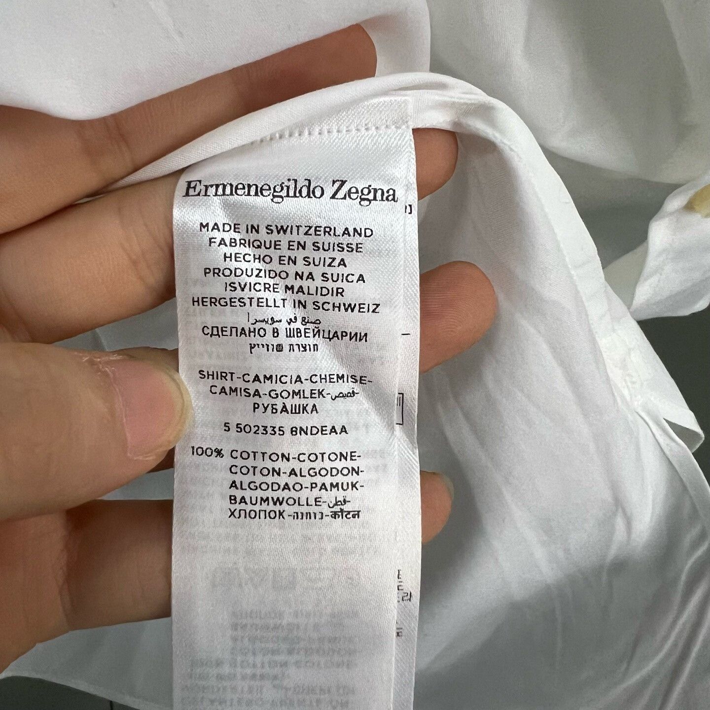 Ermenegildo Zegna Ermenegildo Zegna Patchwork White Shirt xxs Men Size US XXS / EU 40 - 6 Thumbnail