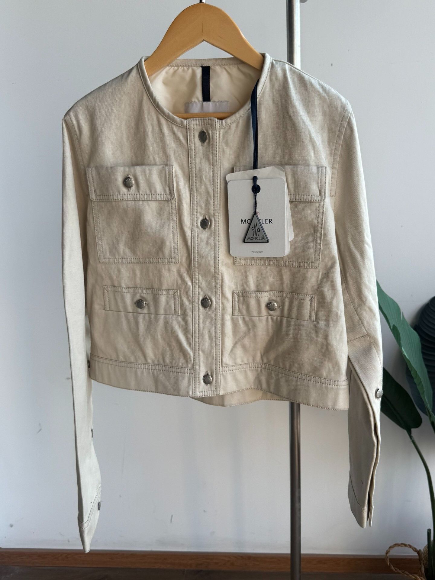 Moncler Moncler Cotton Linen Chatel Denim Jacket 0 Size XS / US 0-2 / IT 36-38 - 2 Thumbnail