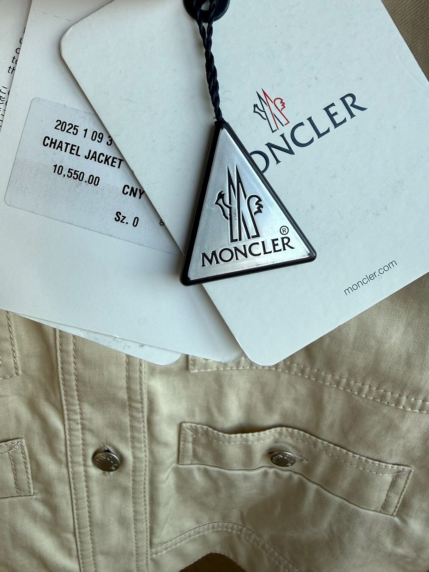 Moncler Moncler Cotton Linen Chatel Denim Jacket 0 Size XS / US 0-2 / IT 36-38 - 9 Thumbnail