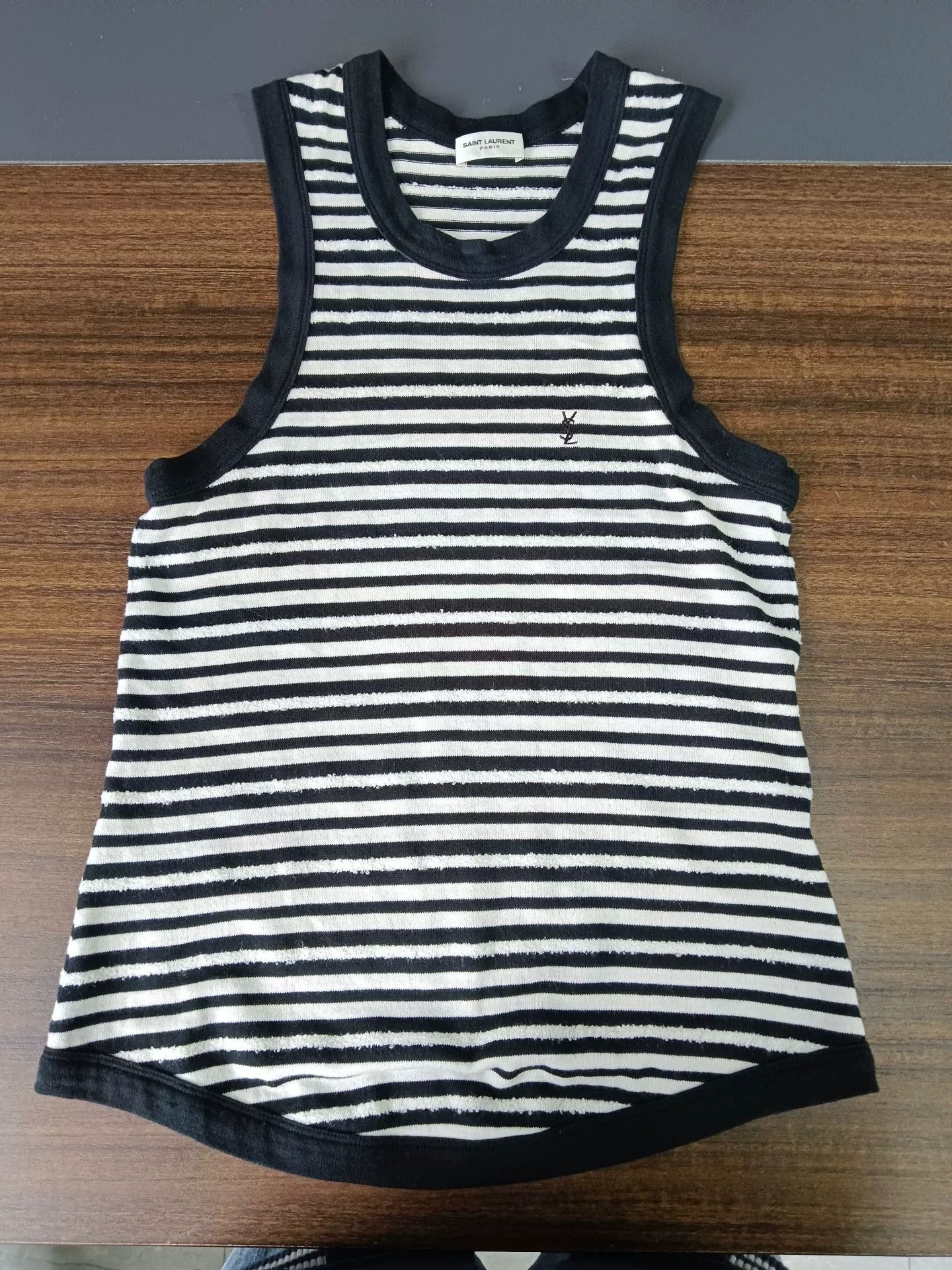Saint Laurent Paris Saint Laurent Striped Knit Tank Top S Size S / US 4 / IT 40 - 2 Thumbnail