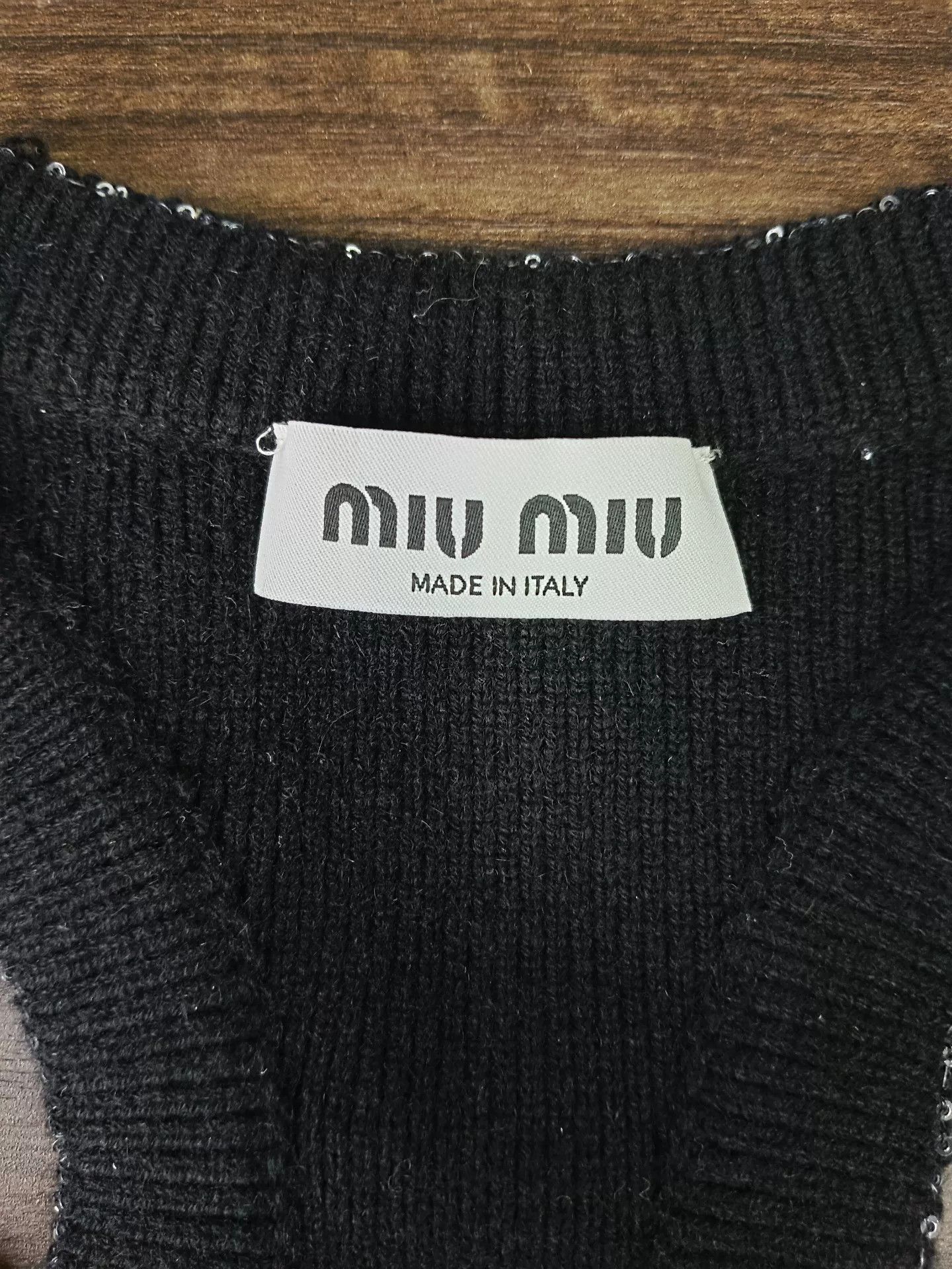 Miu Miu Miu Miu Sequin Trim Knit Crop Top Size 40 Size S / US 4 / IT 40 - 4 Thumbnail