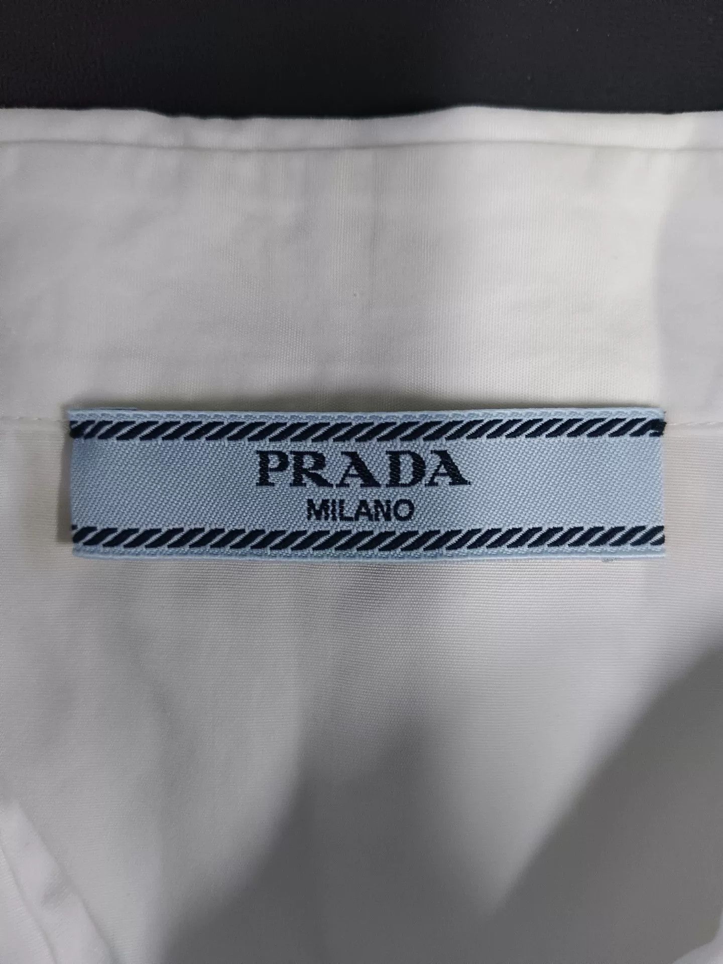 Prada Prada Lace Trim Triangle Logo Shirt IT 40 Size S / US 4 / IT 40 - 4 Thumbnail