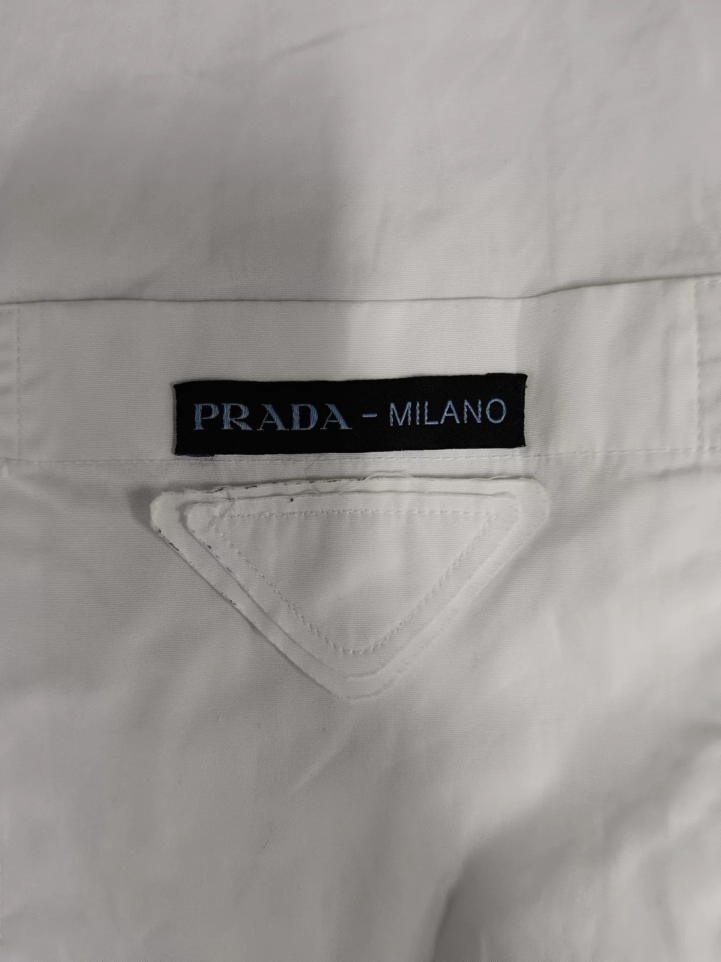 Prada Prada Lace Trim Triangle Logo Shirt IT 40 Size S / US 4 / IT 40 - 3 Thumbnail