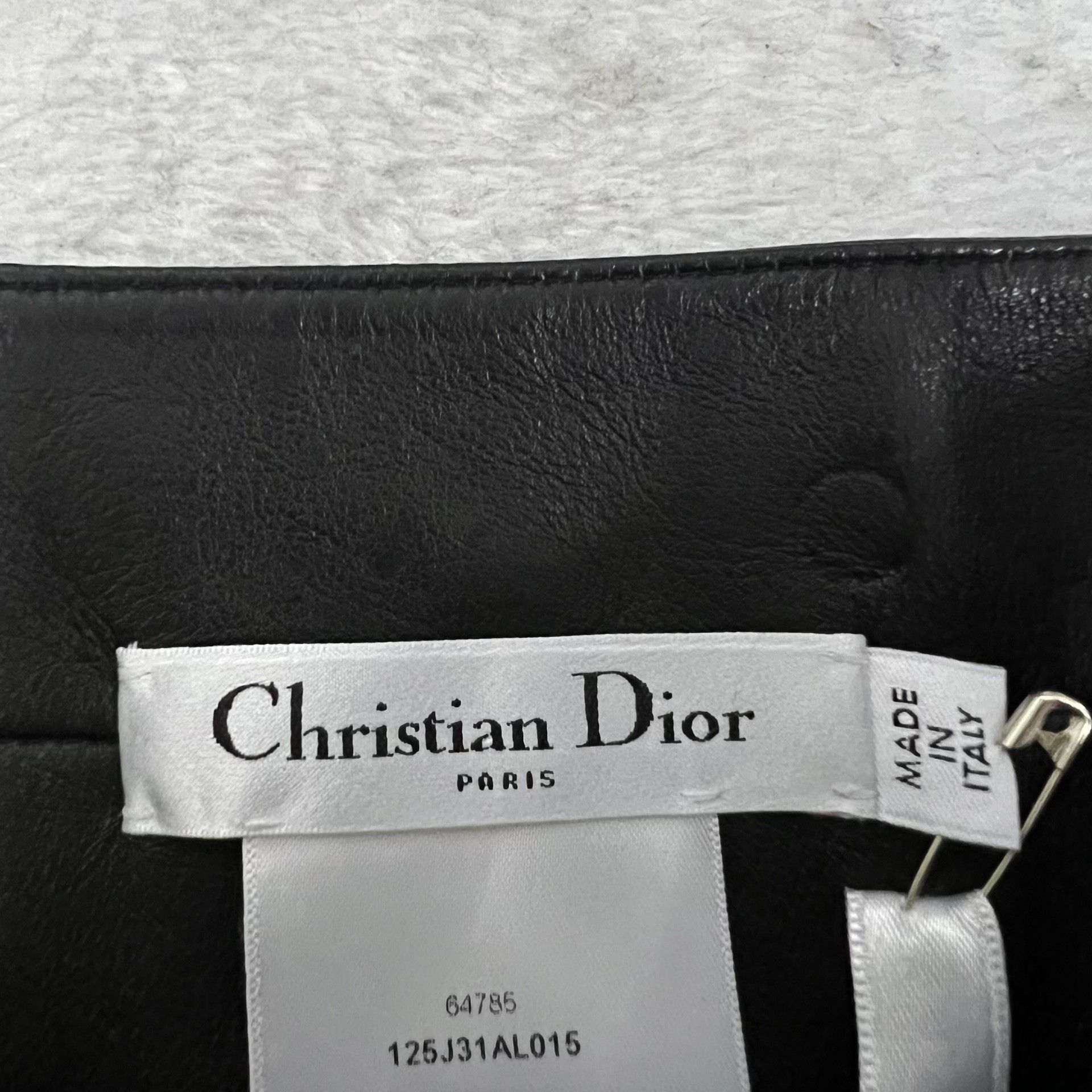 Dior Dior Leather Black Skirt 38 Women Size 38" / US 16 / IT 52 - 3 Thumbnail