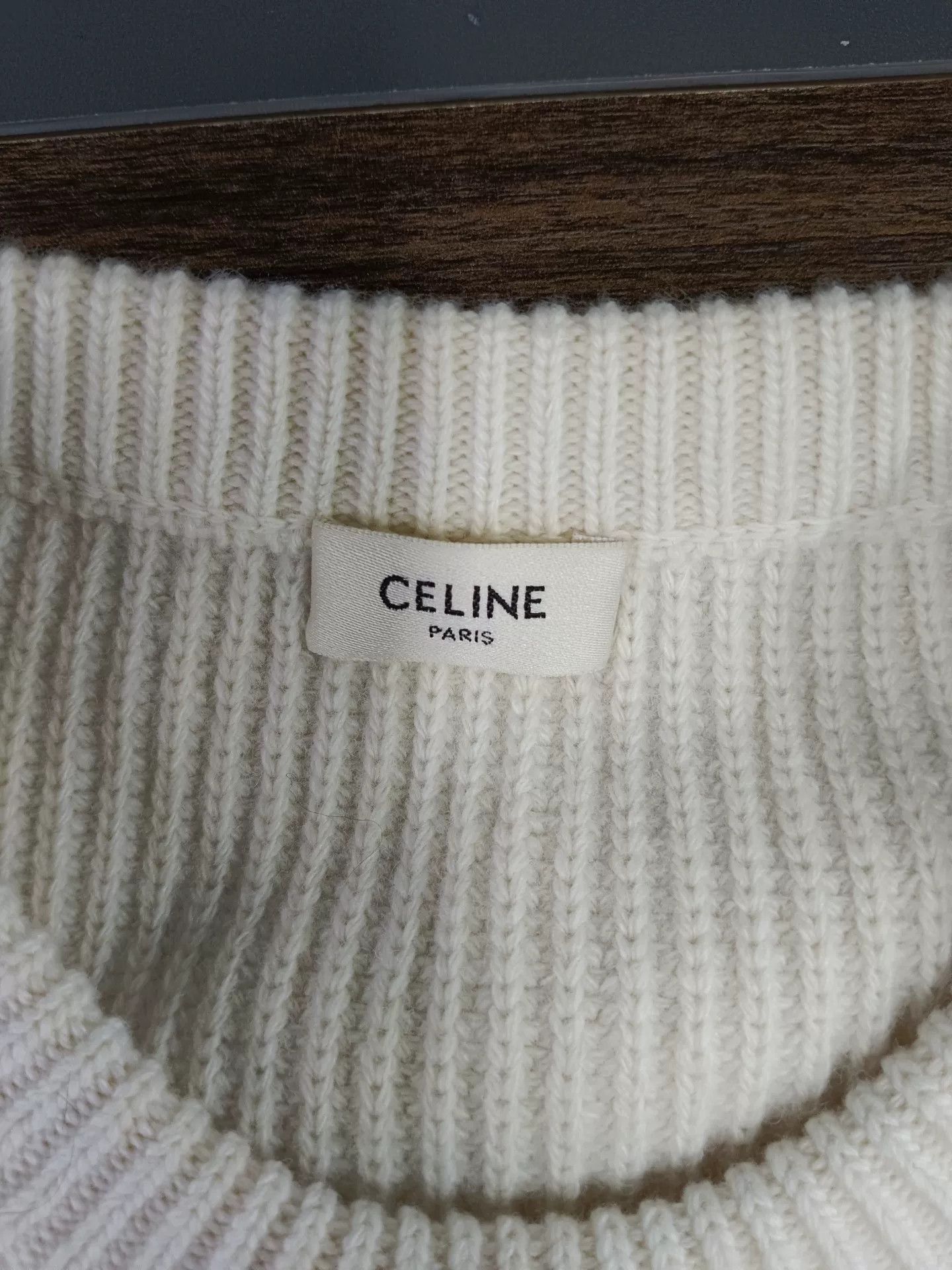 Celine Celine Studded Logo Ribbed Sweater XS Size XS / US 0-2 / IT 36-38 - 4 Thumbnail