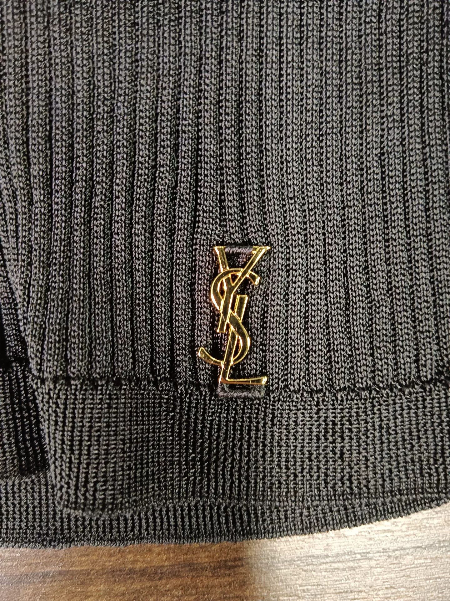 Saint Laurent Paris Saint Laurent Ribbed Knit Logo Sweater Size M Size M / US 6-8 / IT 42-44 - 4 Thumbnail