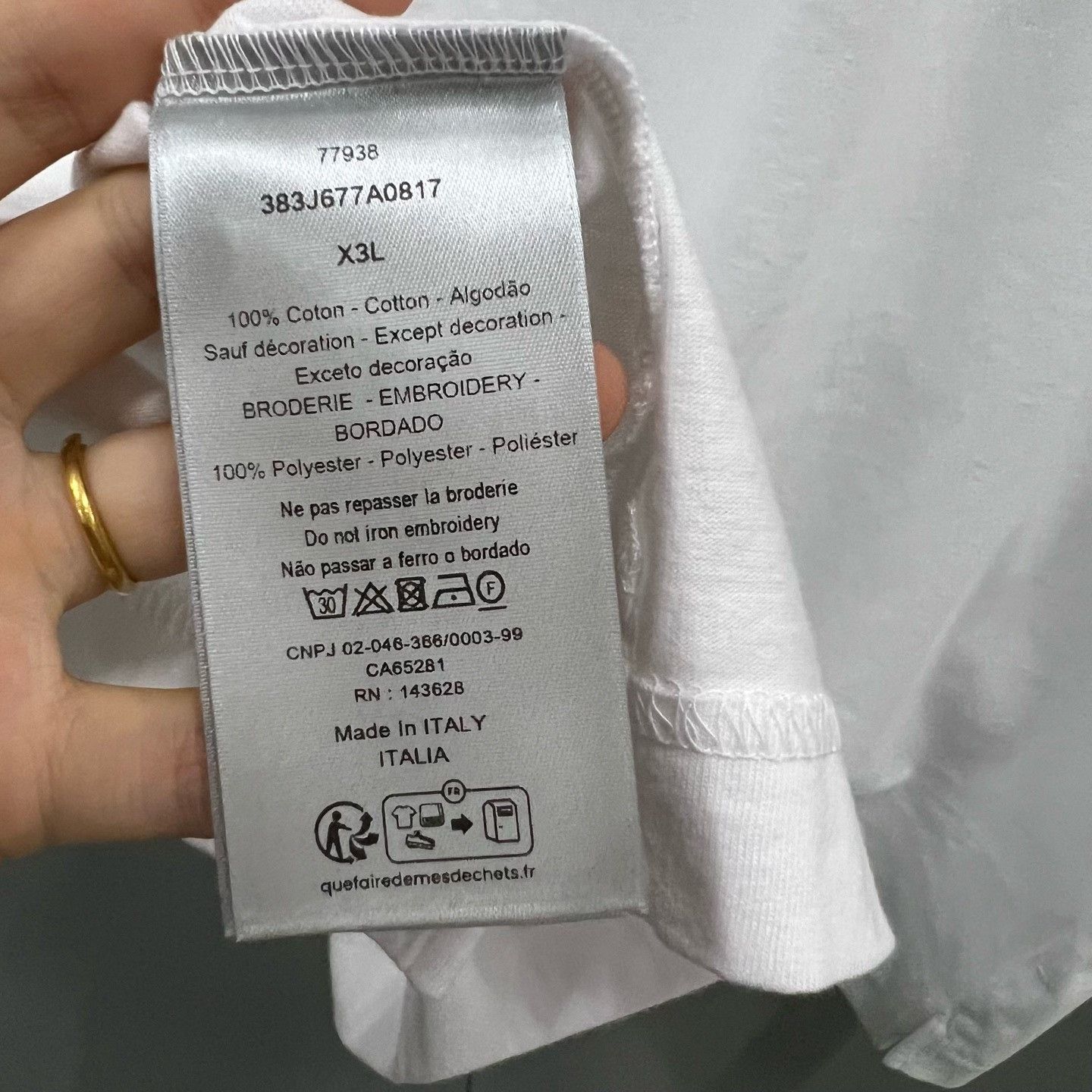 Dior Dior Printed White T-Shirt m Men Size US M / EU 48-50 / 2 - 3 Thumbnail