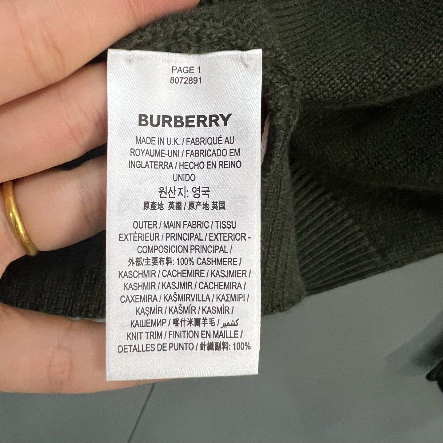 Burberry Burberry Knit Green Sweater xs Men Size US XS / EU 42 / 0 - 3 Thumbnail