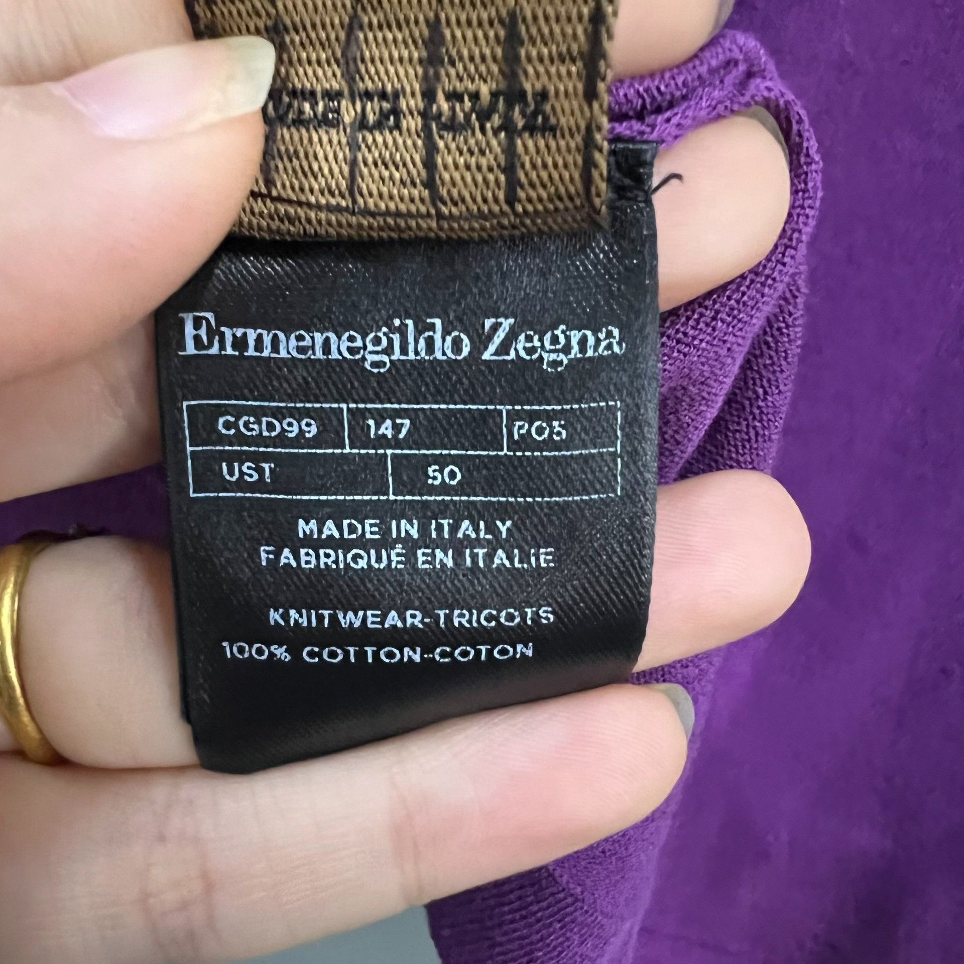 Ermenegildo Zegna Ermenegildo Zegna Purple Polo m Men Size US M / EU 48-50 / 2 - 4 Thumbnail