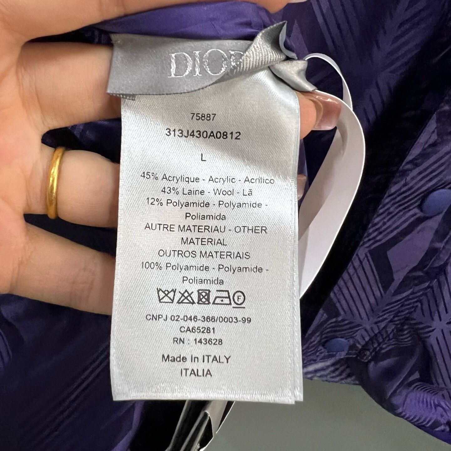 Dior Dior Purple Tank Top l Men Size US L / EU 52-54 / 3 - 5 Thumbnail