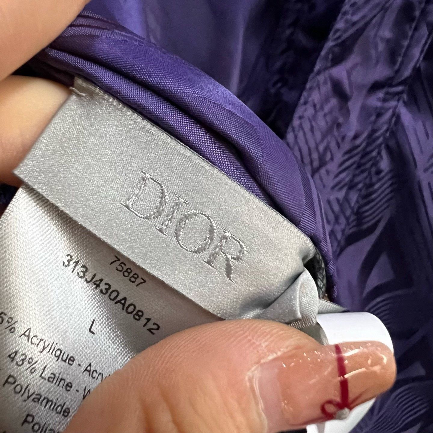 Dior Dior Purple Tank Top l Men Size US L / EU 52-54 / 3 - 4 Thumbnail