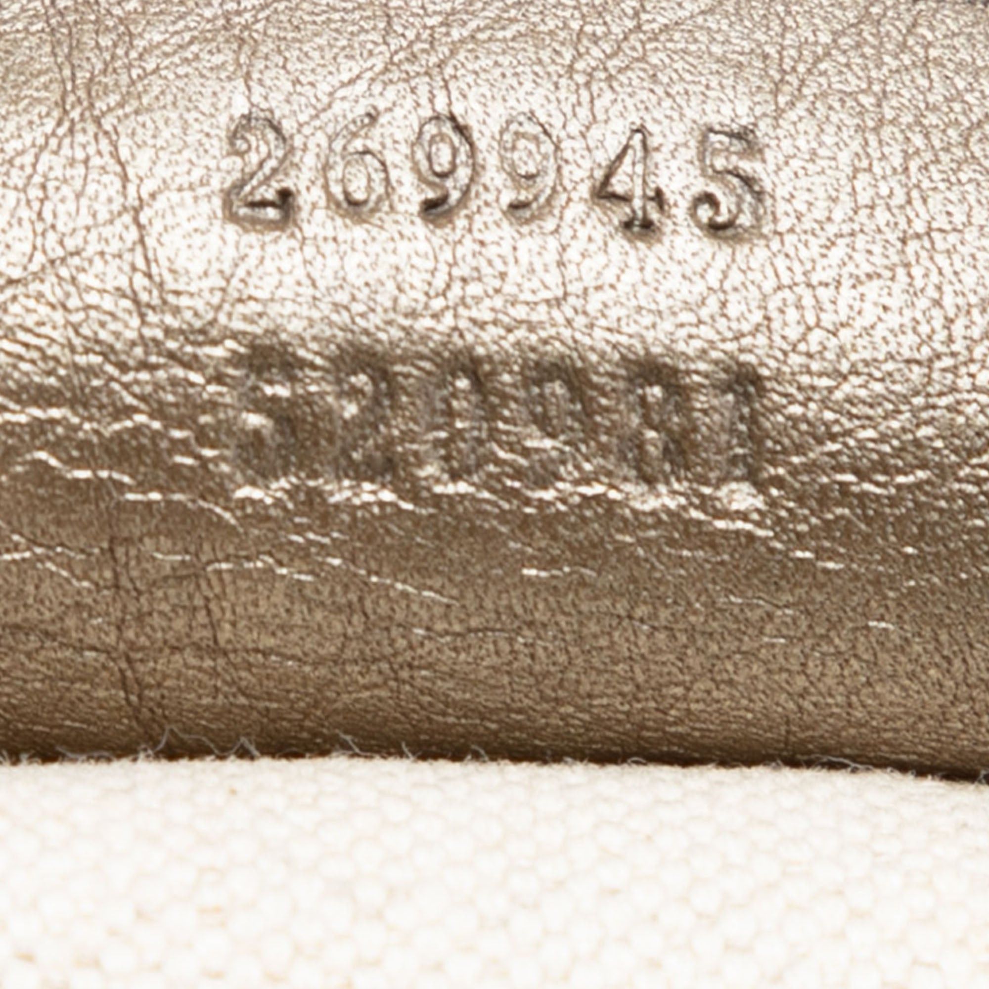 Gucci Metallic Grained Leather Bella Tote Size ONE SIZE - 6 Thumbnail